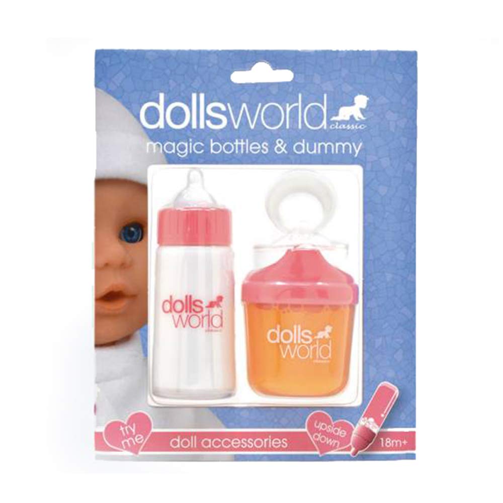 DOLLSWORLD CLASSIC from Peterkin | Magic Bottles & Dummy | Includes magic milk bottle, magic juice bottle and dummy | Dolls & Accessories | Ages 18m+