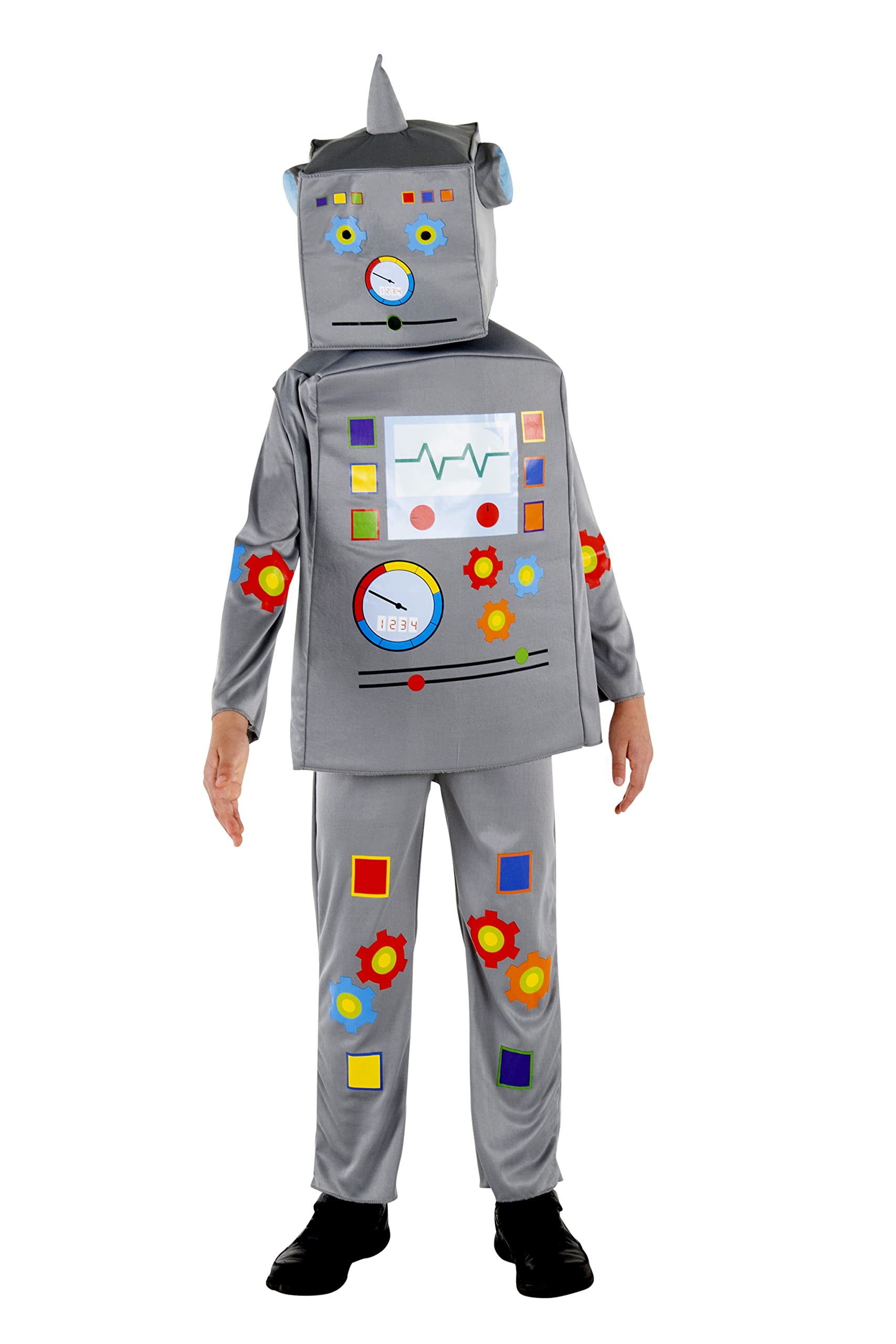 Dress Up America Super Deluxe Robot Costume for Kids -, Multicolor, Medium (8-10)
