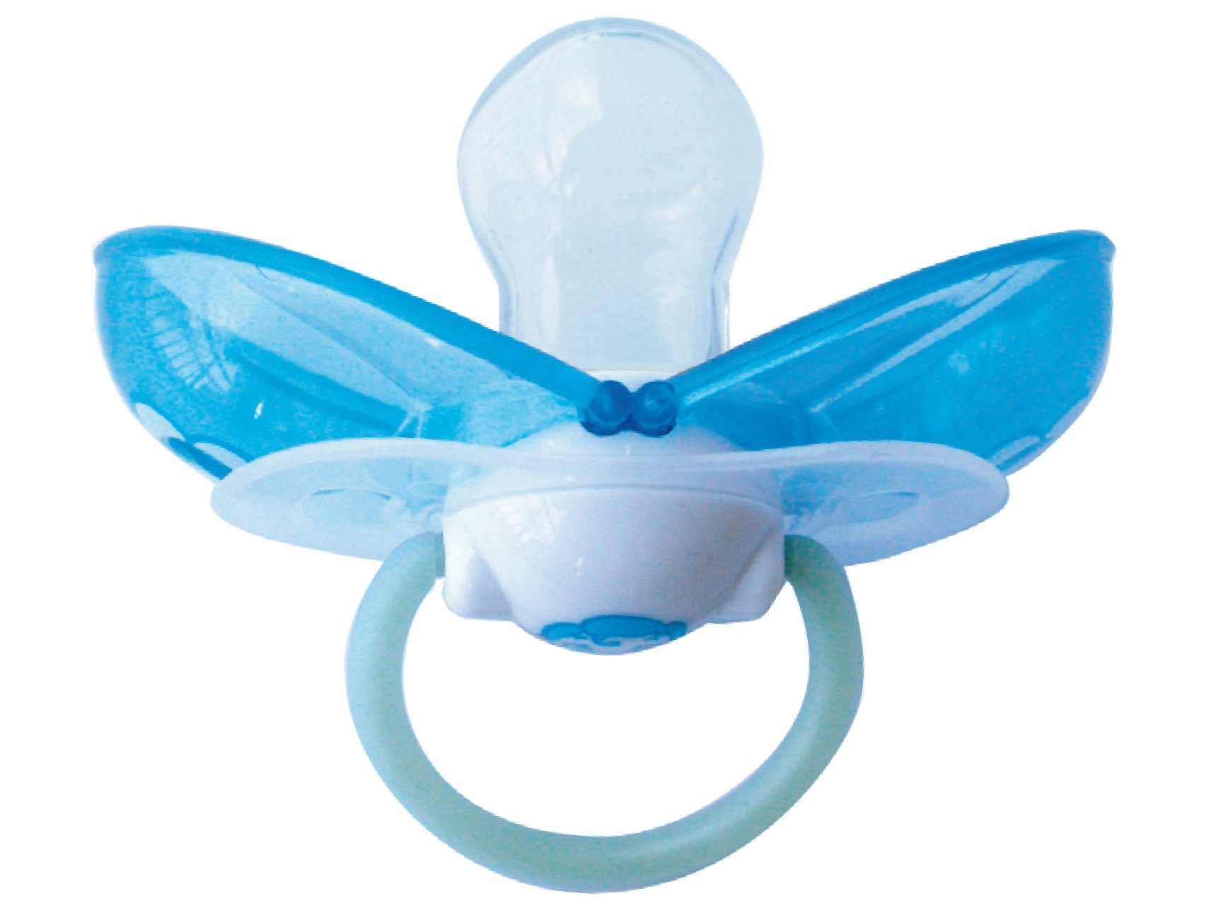 Elemed Silicone Smart Pacifier, 6 Plus Months, Orthodontic Shape, Light Blu Heart