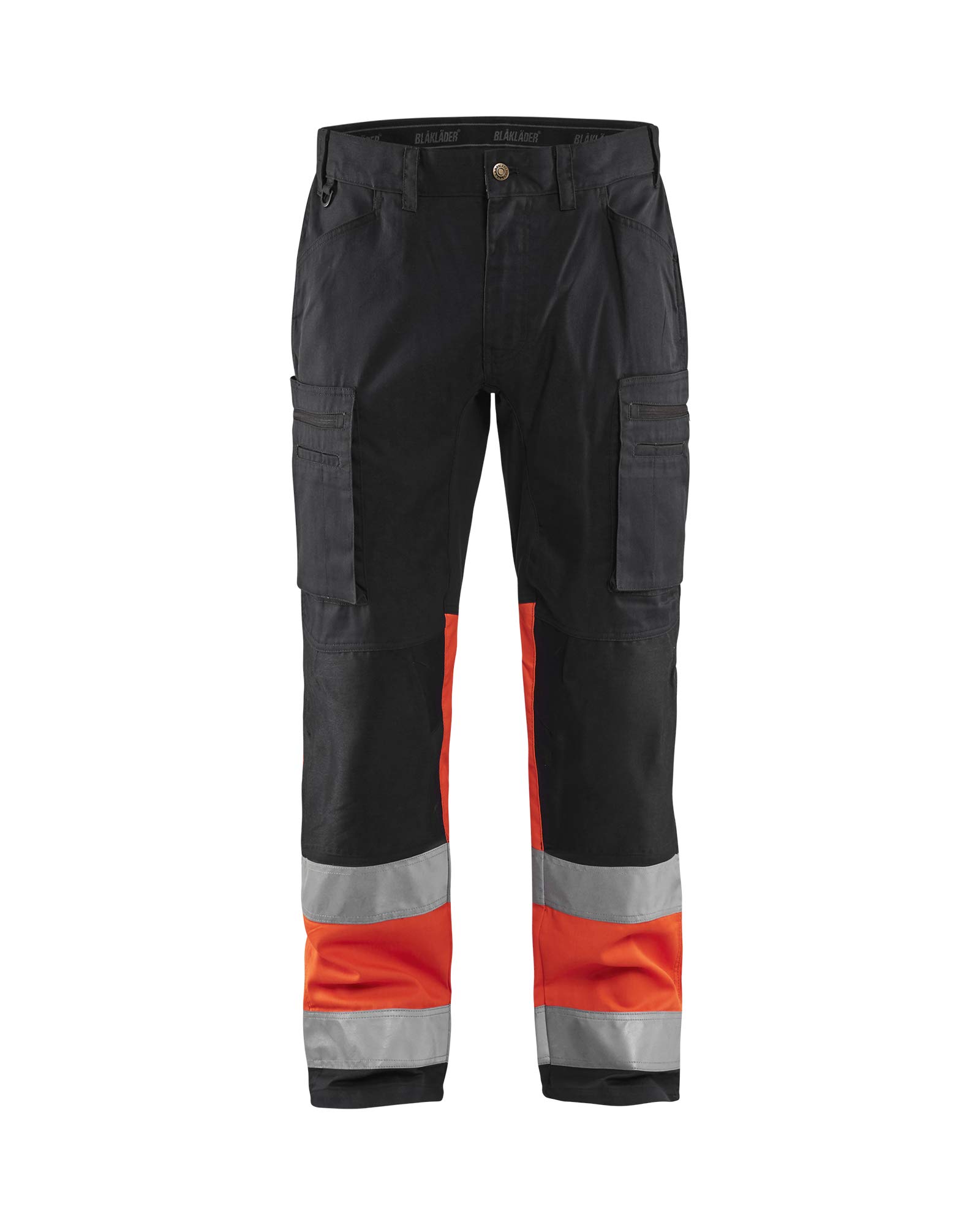 BLÅKLÄDER Hi Vis Trousers Stretch Men 34R Black/Red