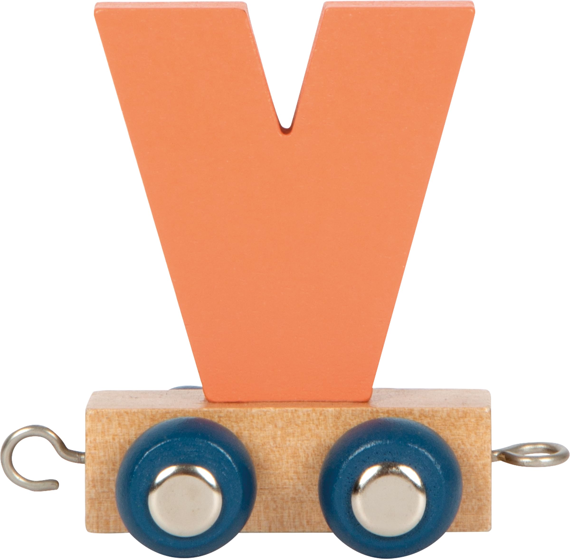 small foot Letters Train Polar V, Wood, Custom combinable Wooden Train for Decor or as a Gift, 12592