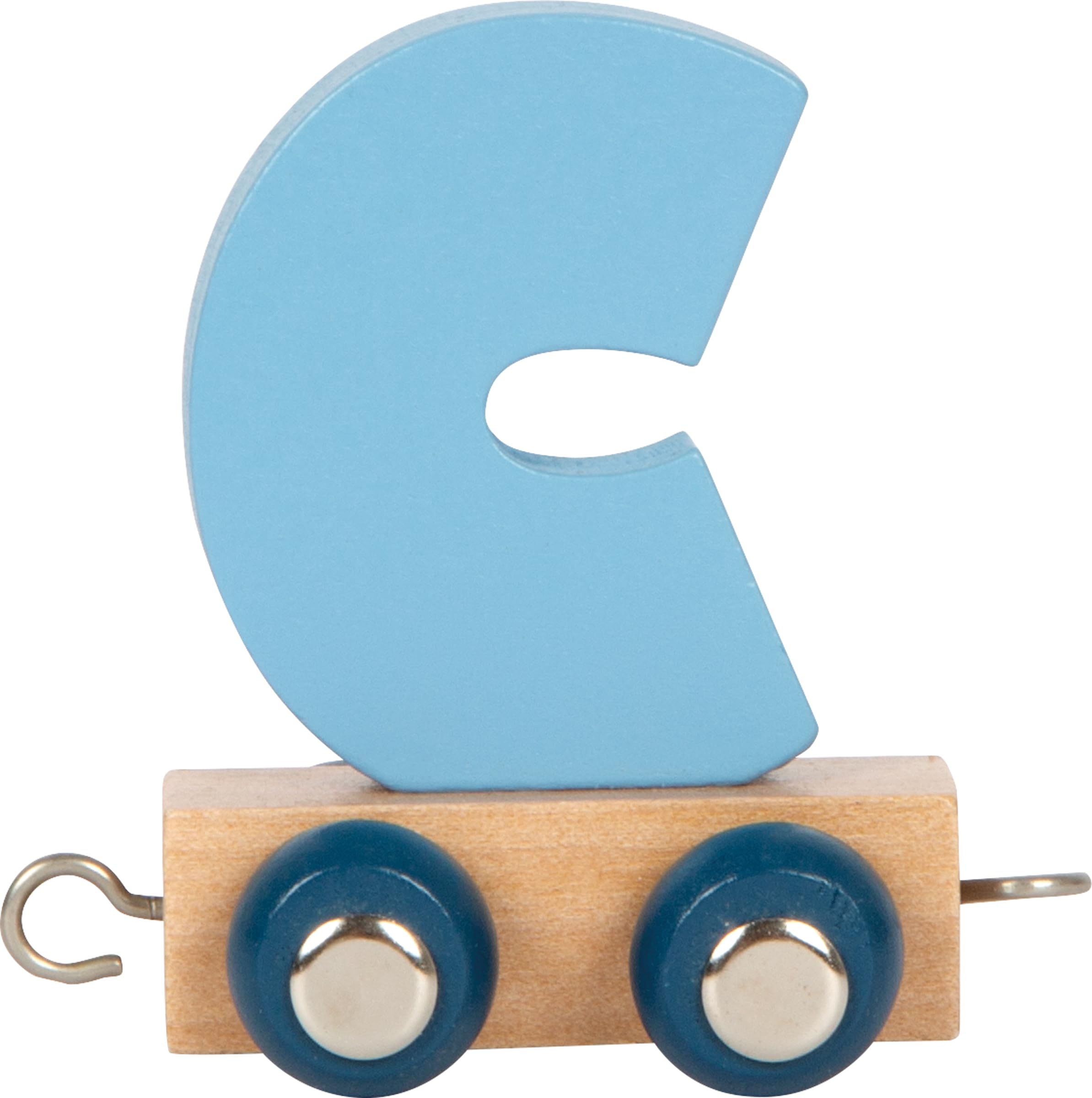 small foot Letters Train Polar C, Wood, Custom combinable Wooden Train for Decor or as a Gift, 12573