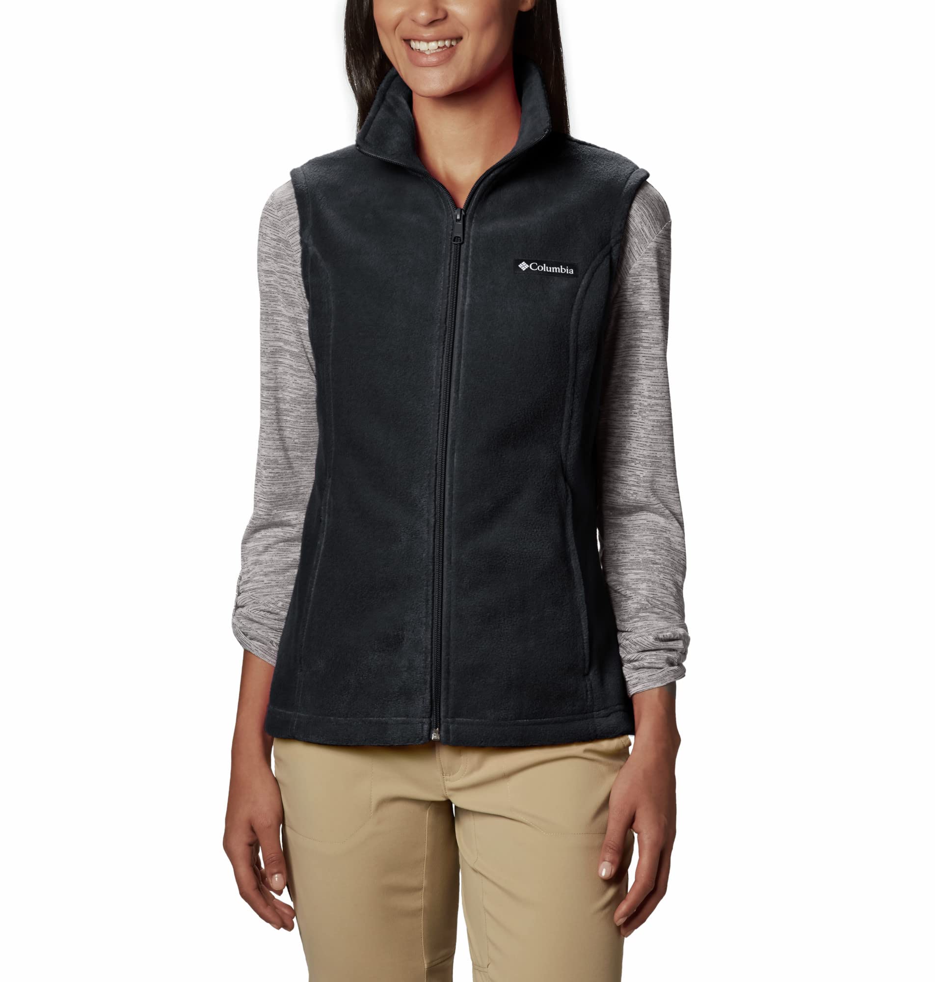 Columbia Women's Benton Springs Vest, Fleece Gilet Vest, Black, X-Large