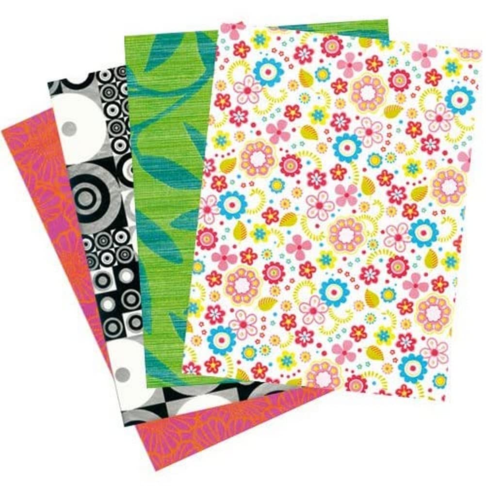 Décopatch - Ref C491O - Red Painted Apple Print Paper Pack - Each Sheet 30 x 40cm, Pack of 3 Paper Sheets - Best Used With Décopach Glue & Varnish, Red