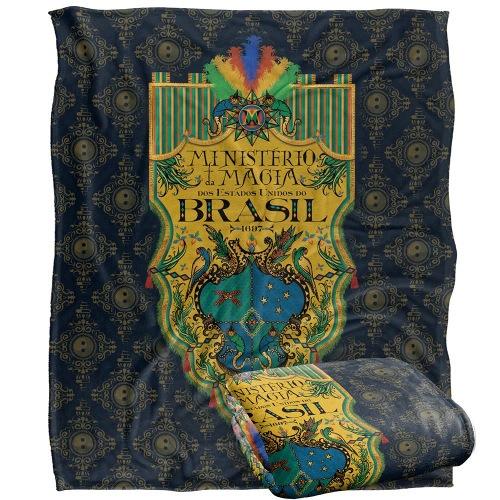FANTASTIC BEASTS The Secrets of Dumbledore Blanket, 152 x 127 cm Brazil Ministry Flag Silky Touch Super Soft Throw Blanket