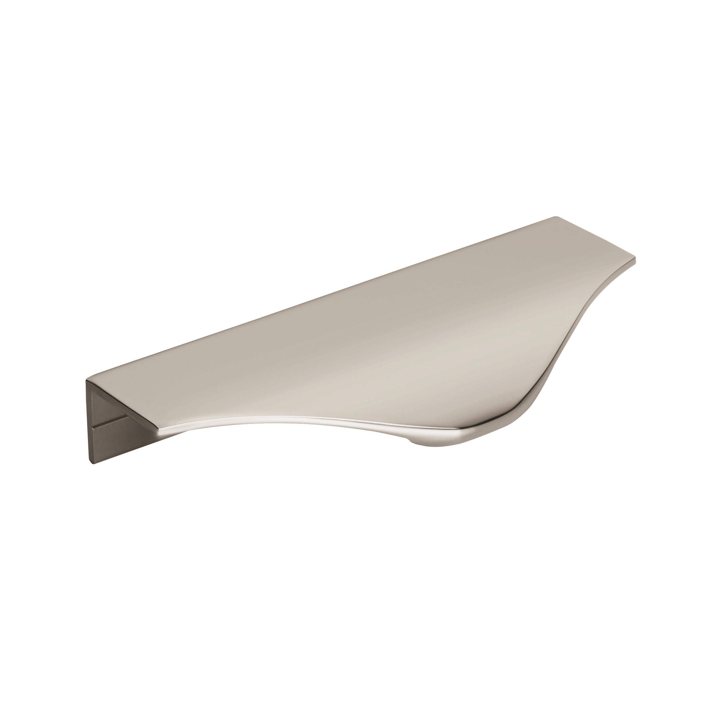 Amerock | Cabinet Edge Pull | Polished Nickel | 4-3/16 inch (106 mm) Center to Center | Aloft | 1 Pack | Drawer Pull | Drawer Handle | Cabinet Hardware