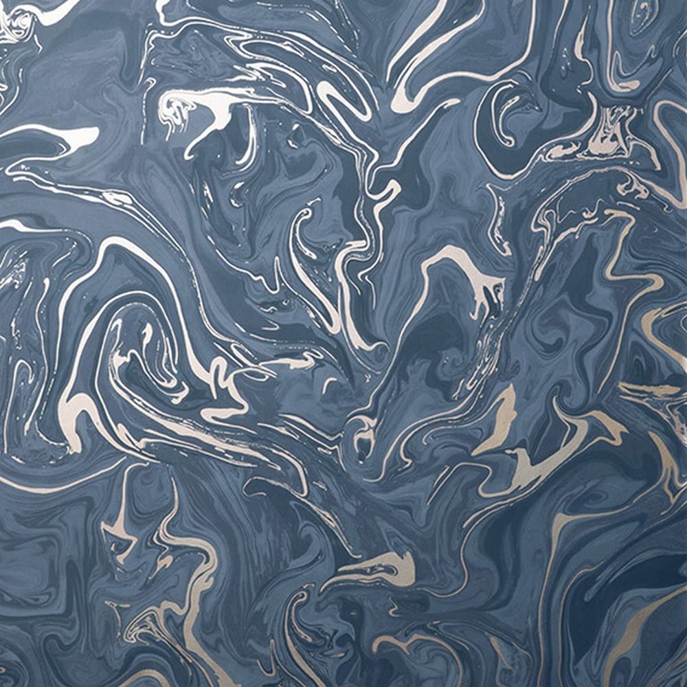 Fine Decor Distinctive Marble Navy Blue