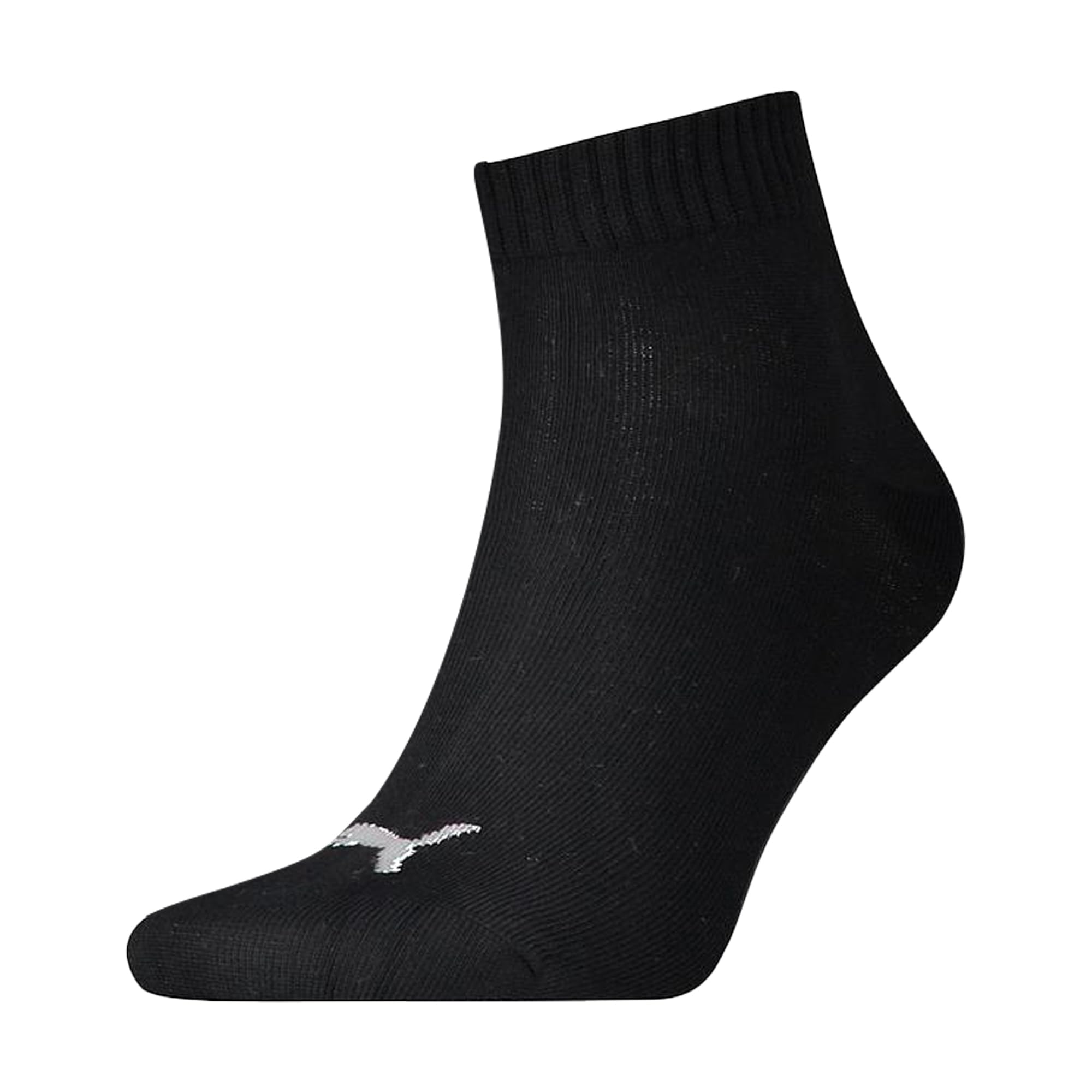 PUMA 271080001 UK 2.5-5 Unisex Quarter Socks (3 Pair Pack) Black