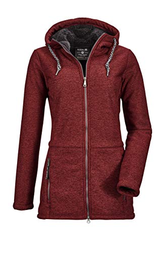 G.I.G.A. DX Women's Windy Wmn Knit Fleece Prk B Casual Windblocker Knitted Parka with Hood, womens, Casual windblocker knitted parka with hood., 36048-000, darkred, 42