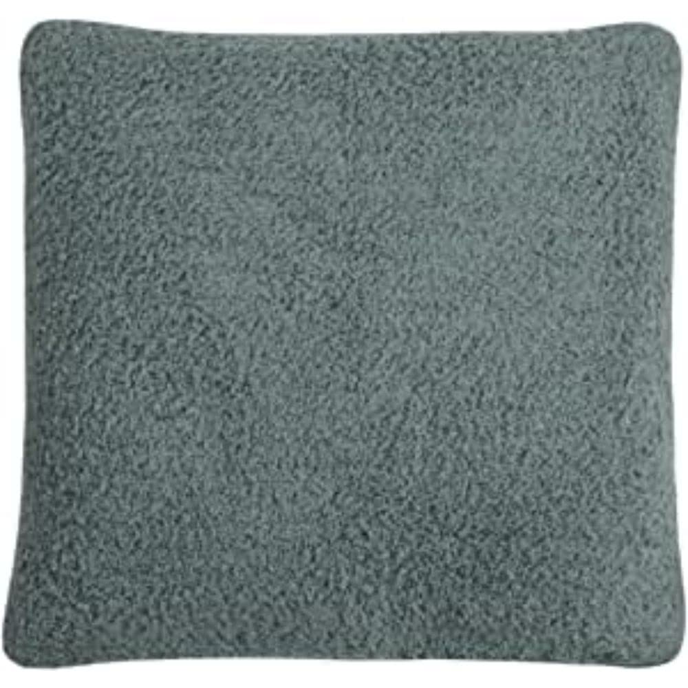 Sleepdown Filled Cushion Boucle Chenille Soft Touch Fluffy Decorative Square Cushion Home Decor Sofa Bedroom 18" x 18" - Green - 45cm x 45cm