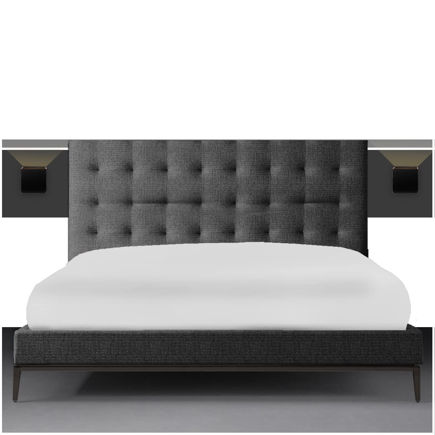 GC GAVENO CAVAILIA 200 TC Egyptian Cotton Deep Fitted, Hotel Quality, Soft & Cosy Bed Sheets, White, Single