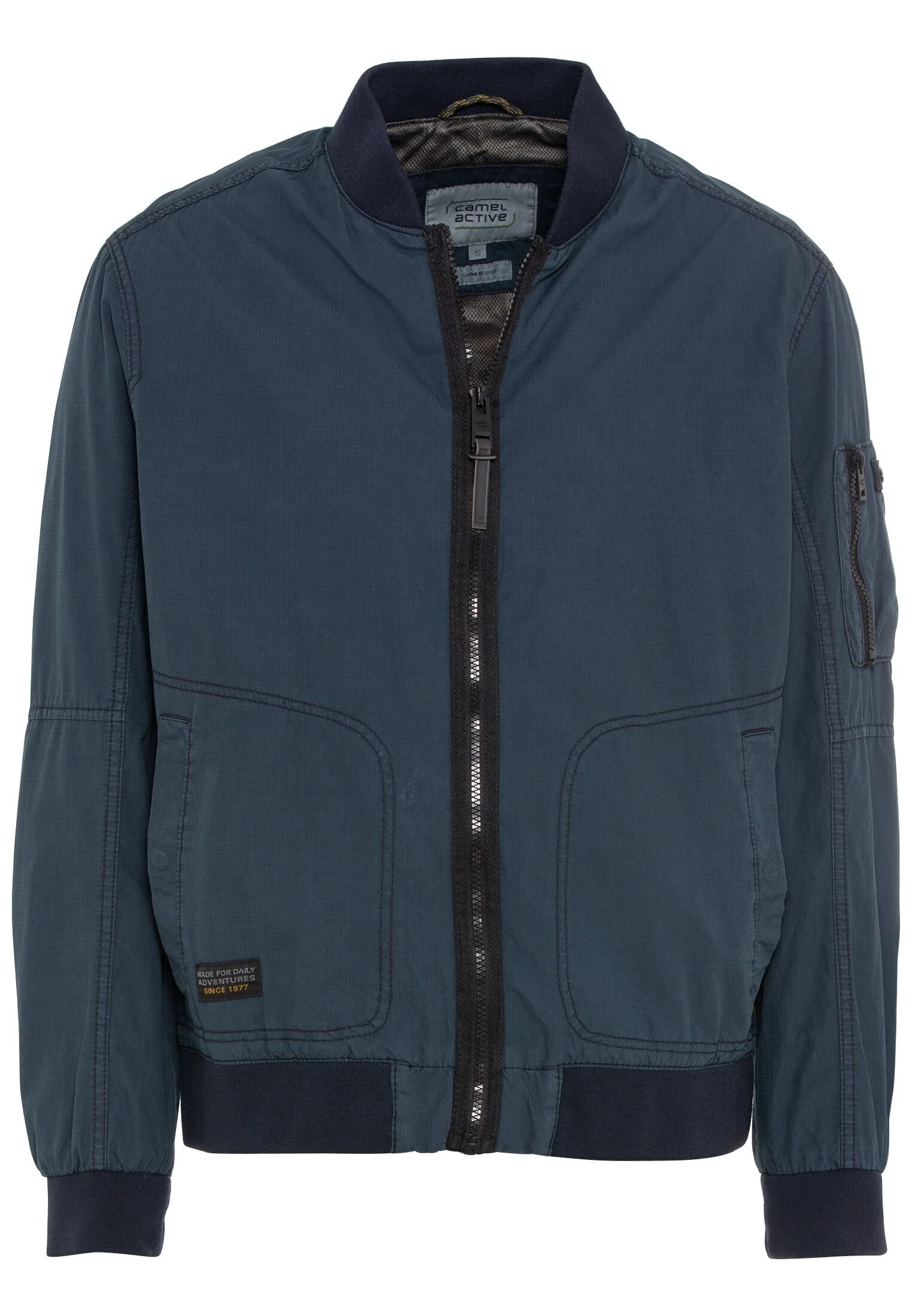 camel active Men's Blouson with College Collar, darkblue, 34