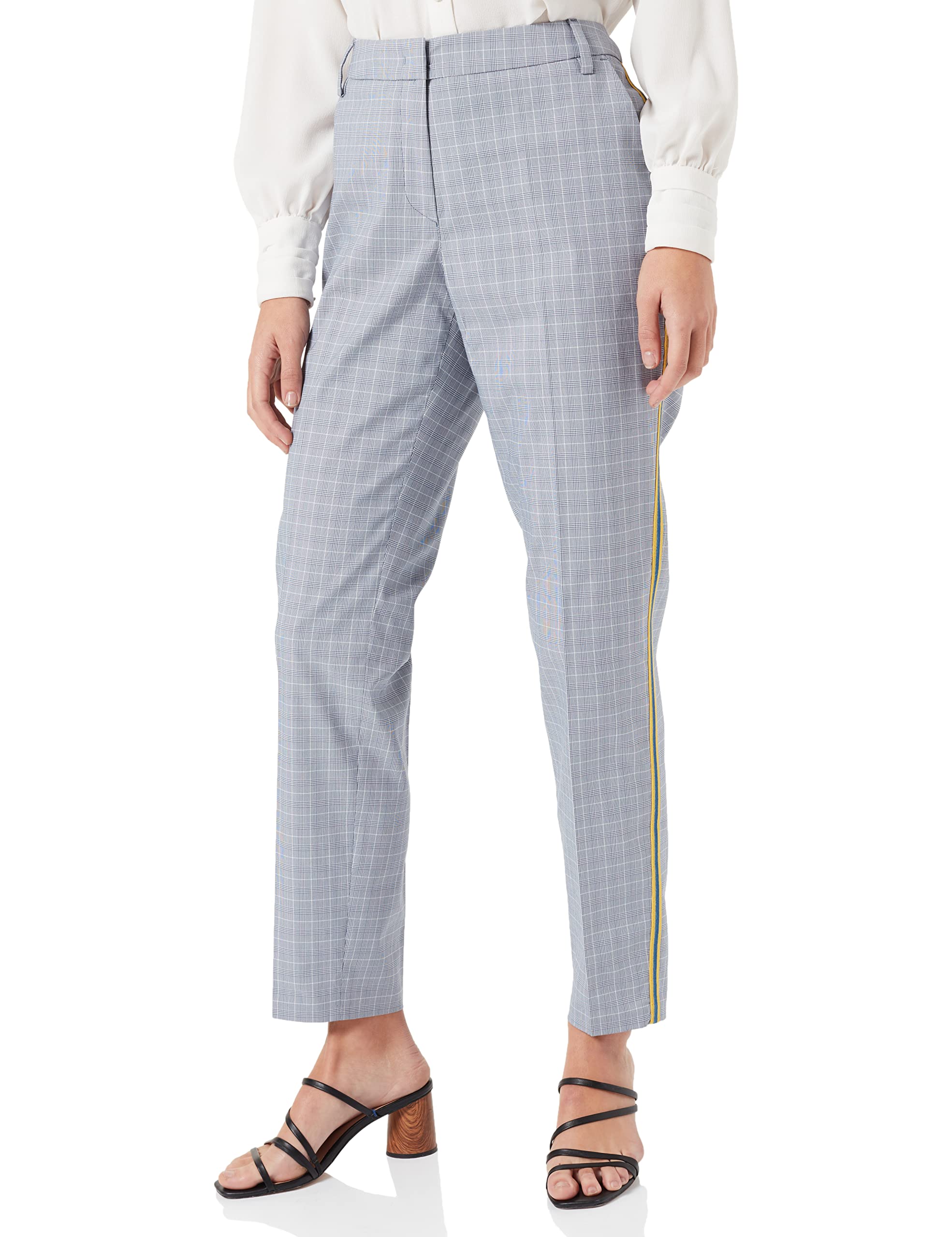 Atelier GARDEUR Women's Iset1 252 Trouser, Blue (Blau-Beige-Kariert 65), W46 (Size: 46)