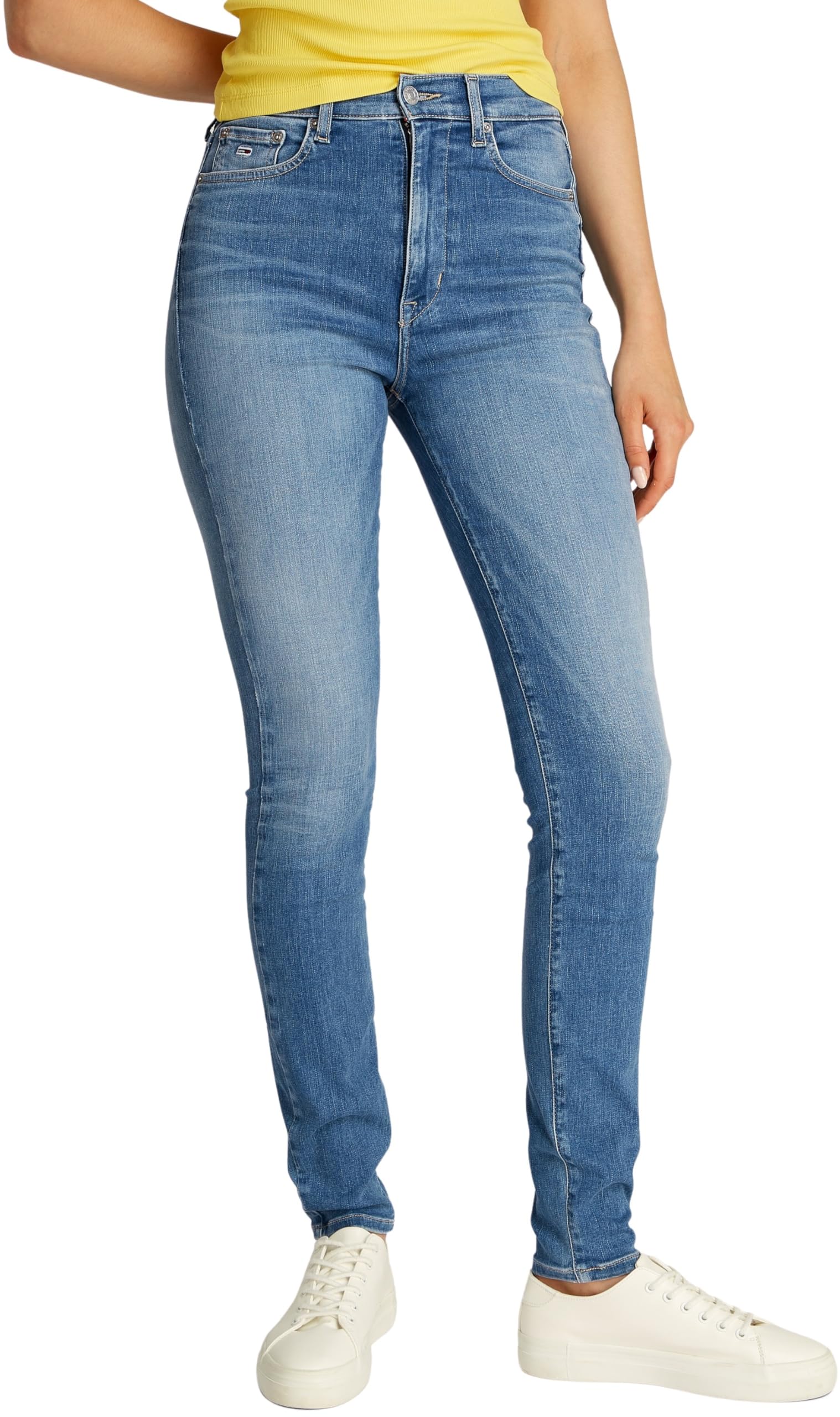 Tommy Jeans Womens Sylvia HGH Skn Bi1239 Dw0dw20028 Skinny, Denim (Denim Medium), 25W / 32L UK