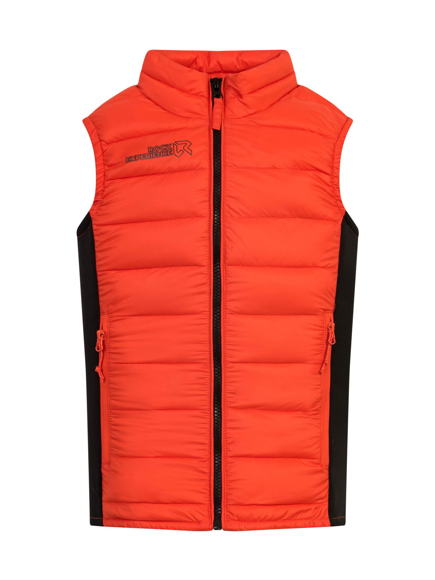 Rock Experience REJV00101-C841 FORTUNE HYBRID JUNIOR VEST Jacket Unisex 0740 CHERRY TOMATO+0208 CAVIAR 6/116