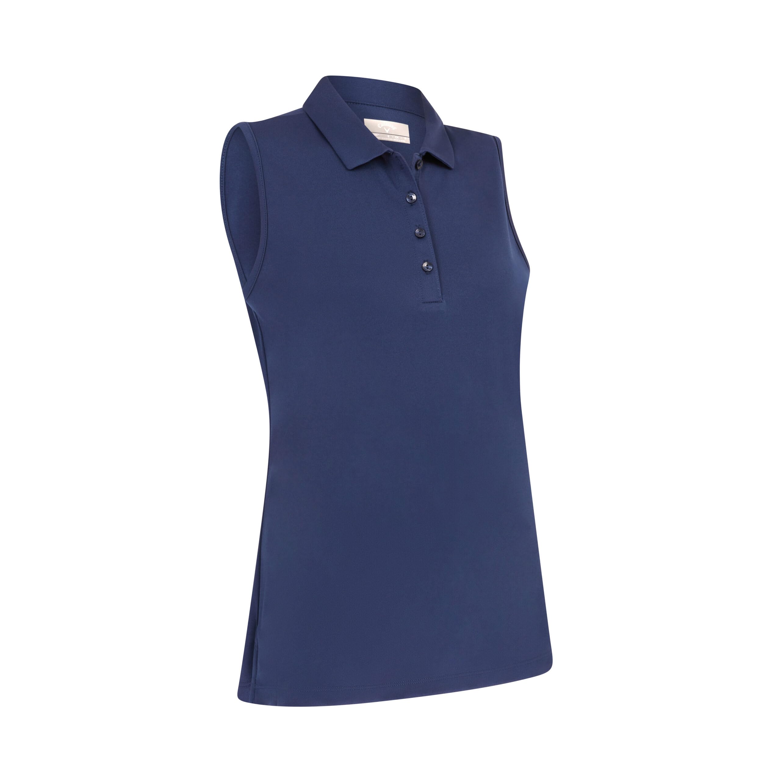 Callaway Apparel Womens Tournament Shirt with Stretch Sleeveless Golf Polo, Peacoat, XS UK