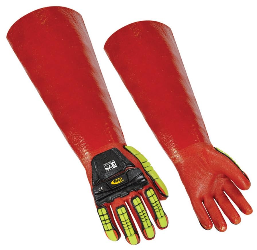 Ansell Ringers R075 Safety Work Gloves Mechanical Protection, Size 8 (M), (12 Pairs)
