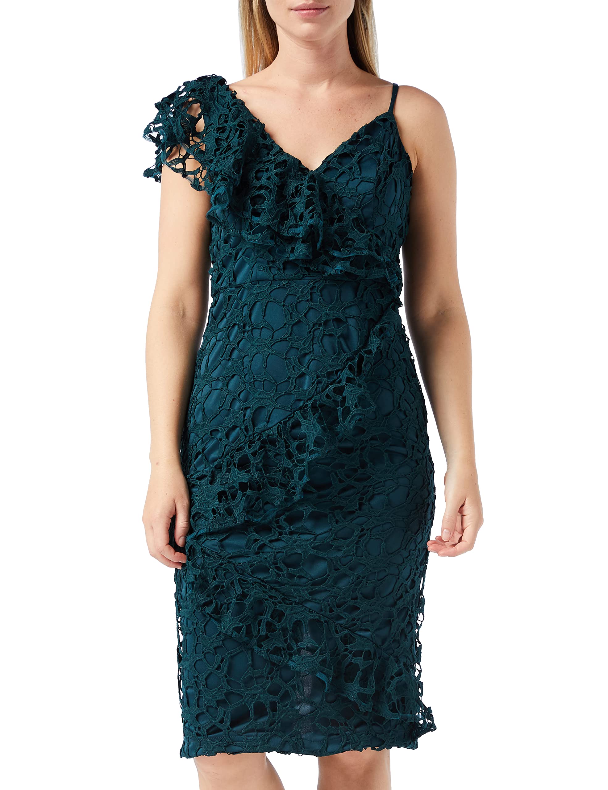 Chi Chi London Women's Dress Cocktail, Green, 14