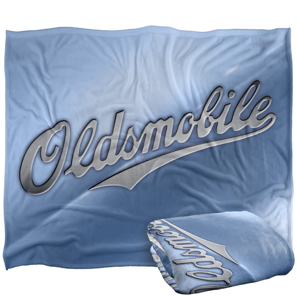 Oldsmobile Blanket, 152 x 127 cm Chrome Logo Silky Touch Super Soft Throw Blanket, 50" x 60"