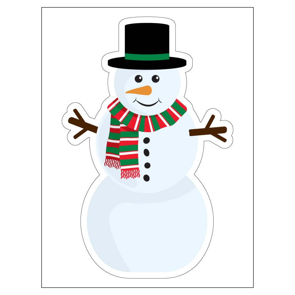 Christmas Door Stickers, Christmas Decorations Door Stickers Snowman Sign Door Sticker 340 x 450 mm