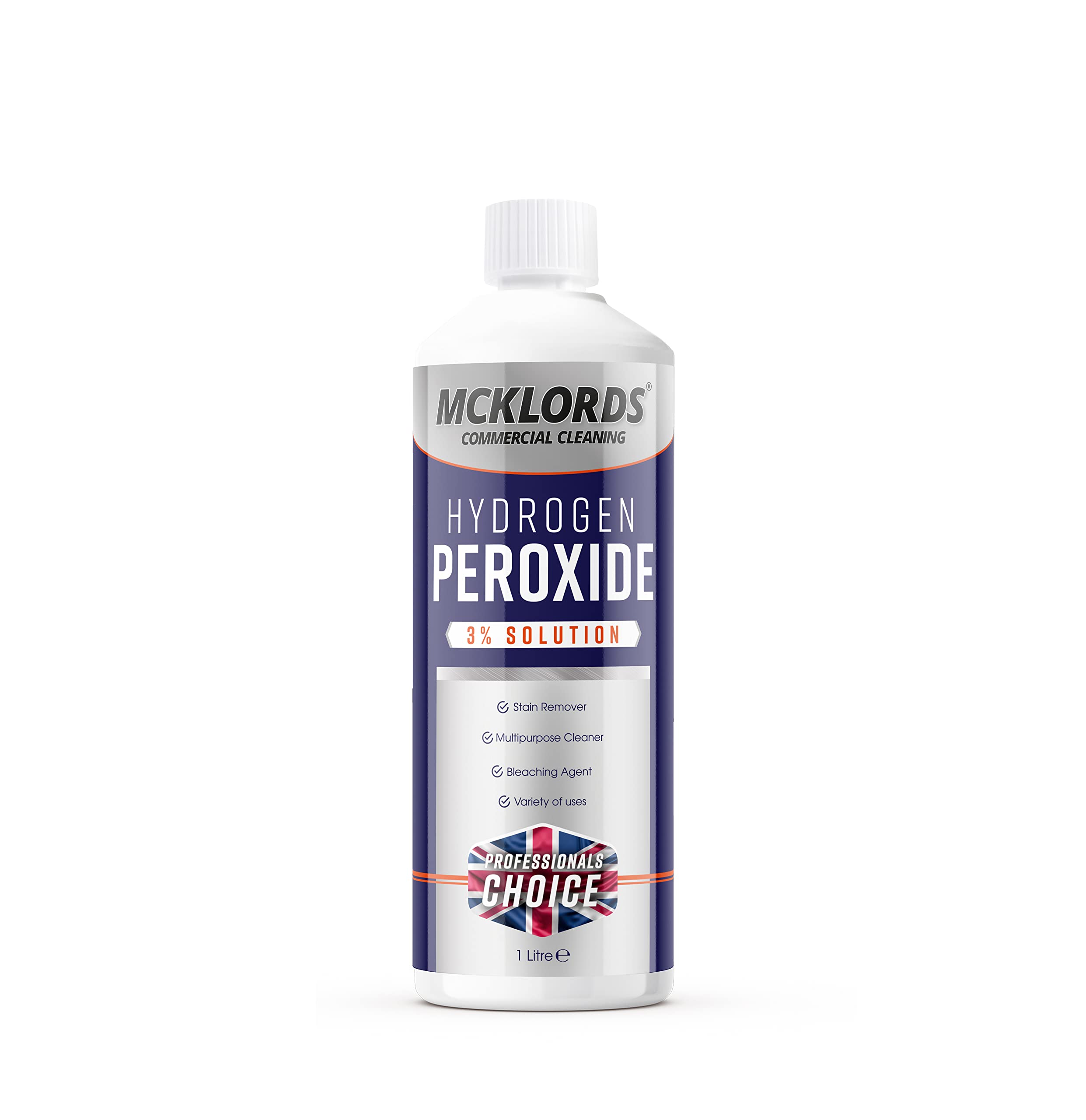 McKLords Commercial - Hydrogen Peroxide 3% Solution, 10 Vols, 1 Litre