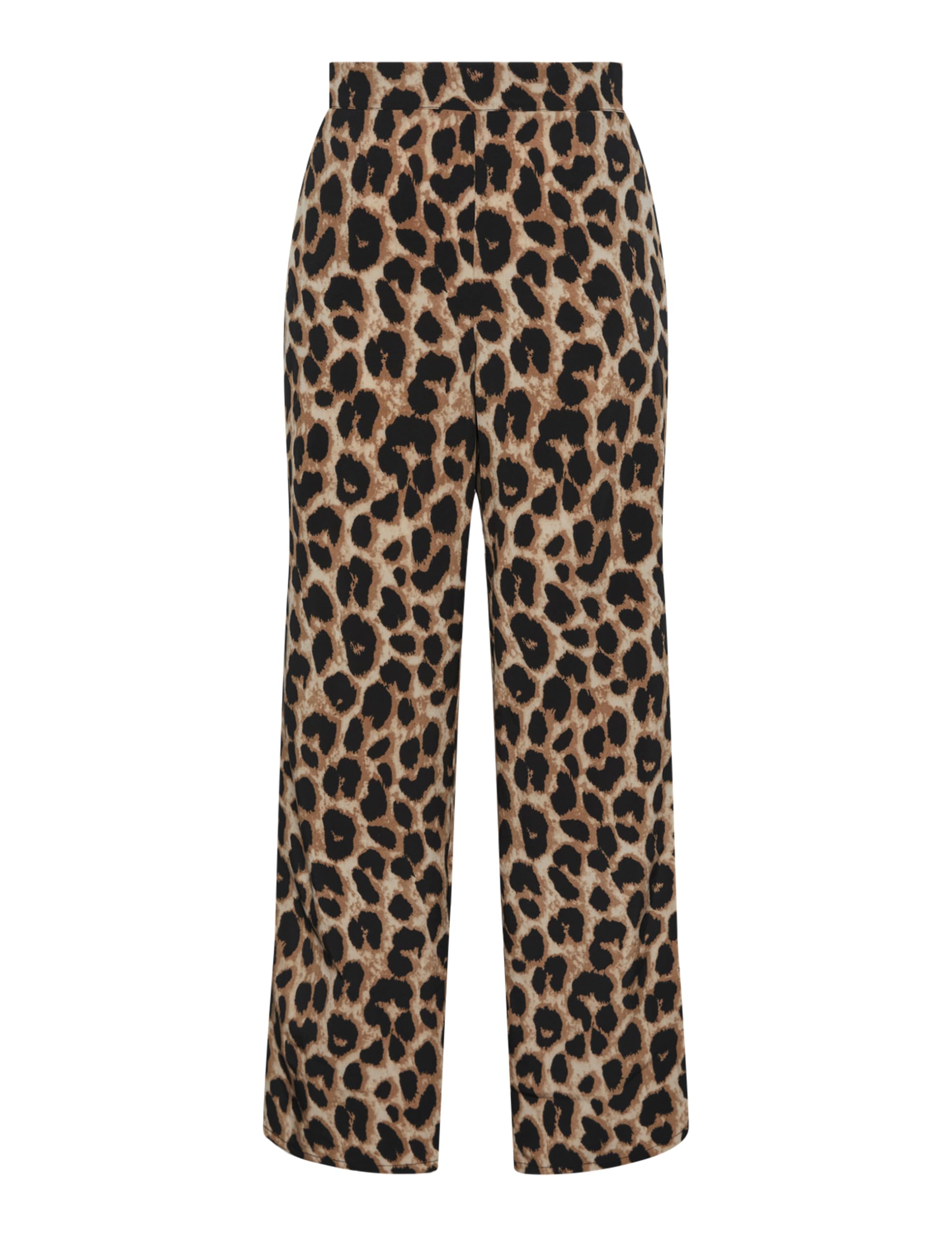 PIECES Women's Pcgurla Hw Pants Noos BC Trousers, Black/AOP:Leo., XL