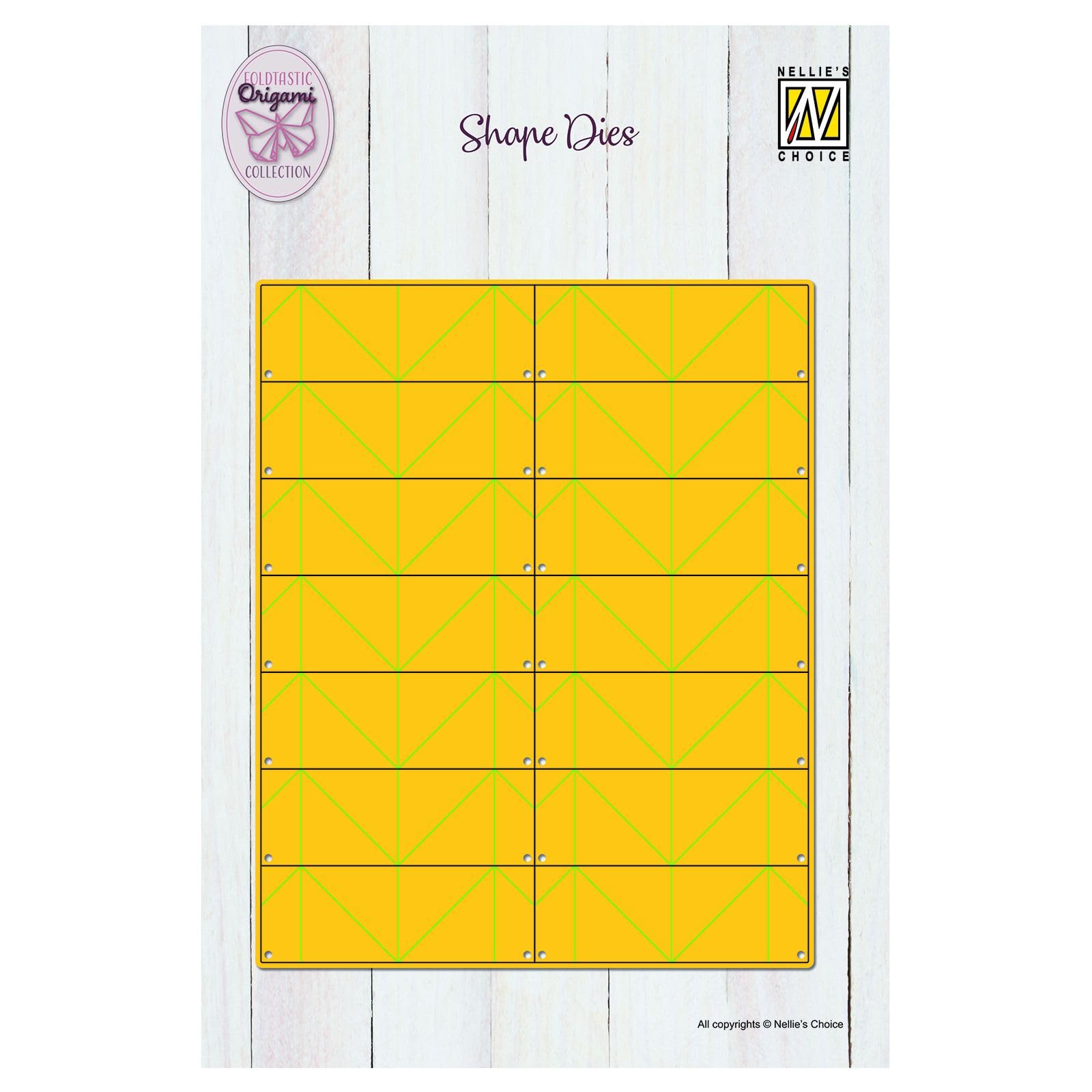 Nellie's Choice Folding Die - 3D Origami Pattern Cutting Die - 18,7 x 15,1 cm - Card Making Supplies - Metal Craft Dies for Scrapbooking, DIY and Paper Crafts