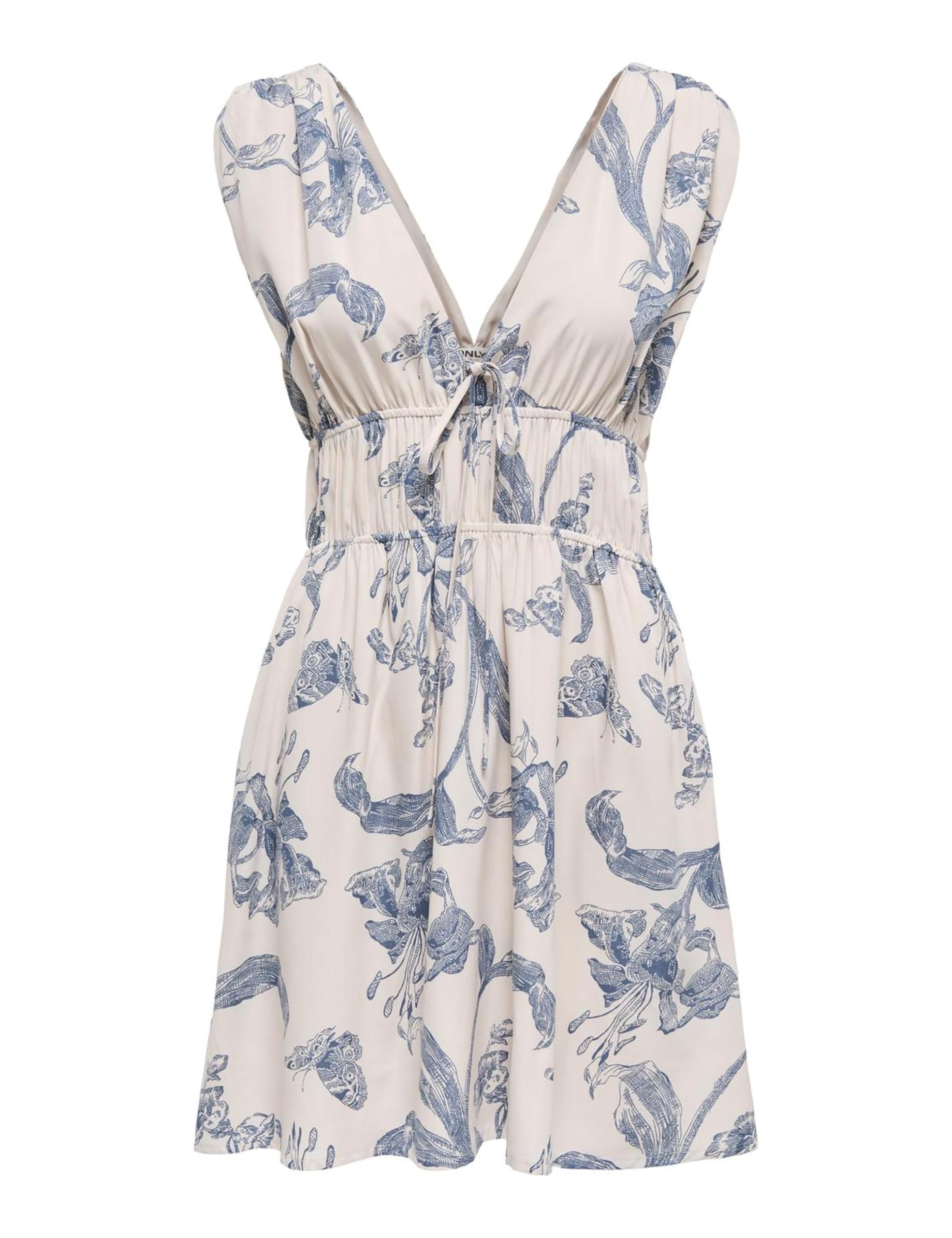 ONLY Women's Onlfeline Life SL V-Neck Dress WVN, Crystal Grey., S