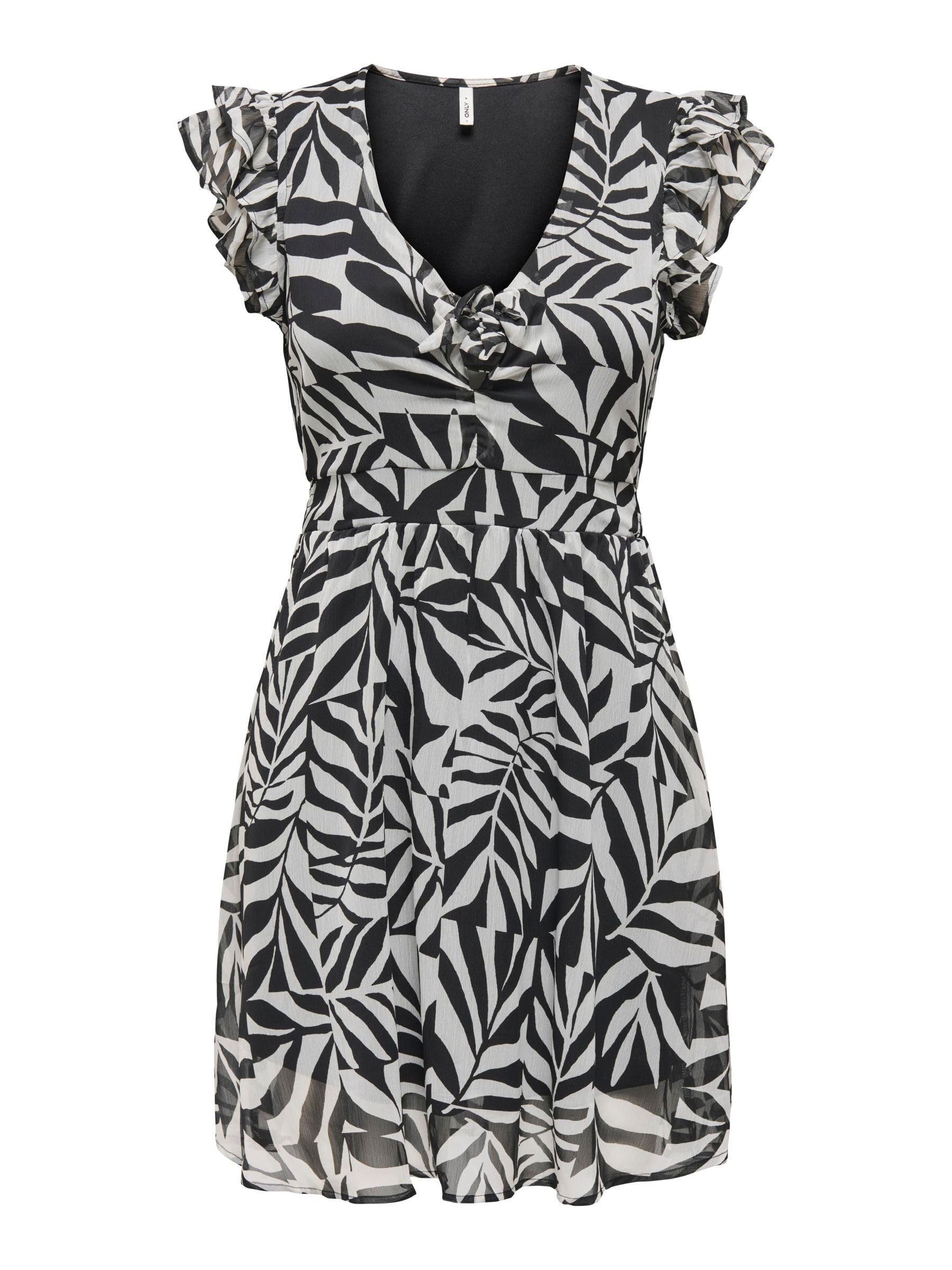 Onlasta Life S/S Peekaboo Dress WVN, black, XL