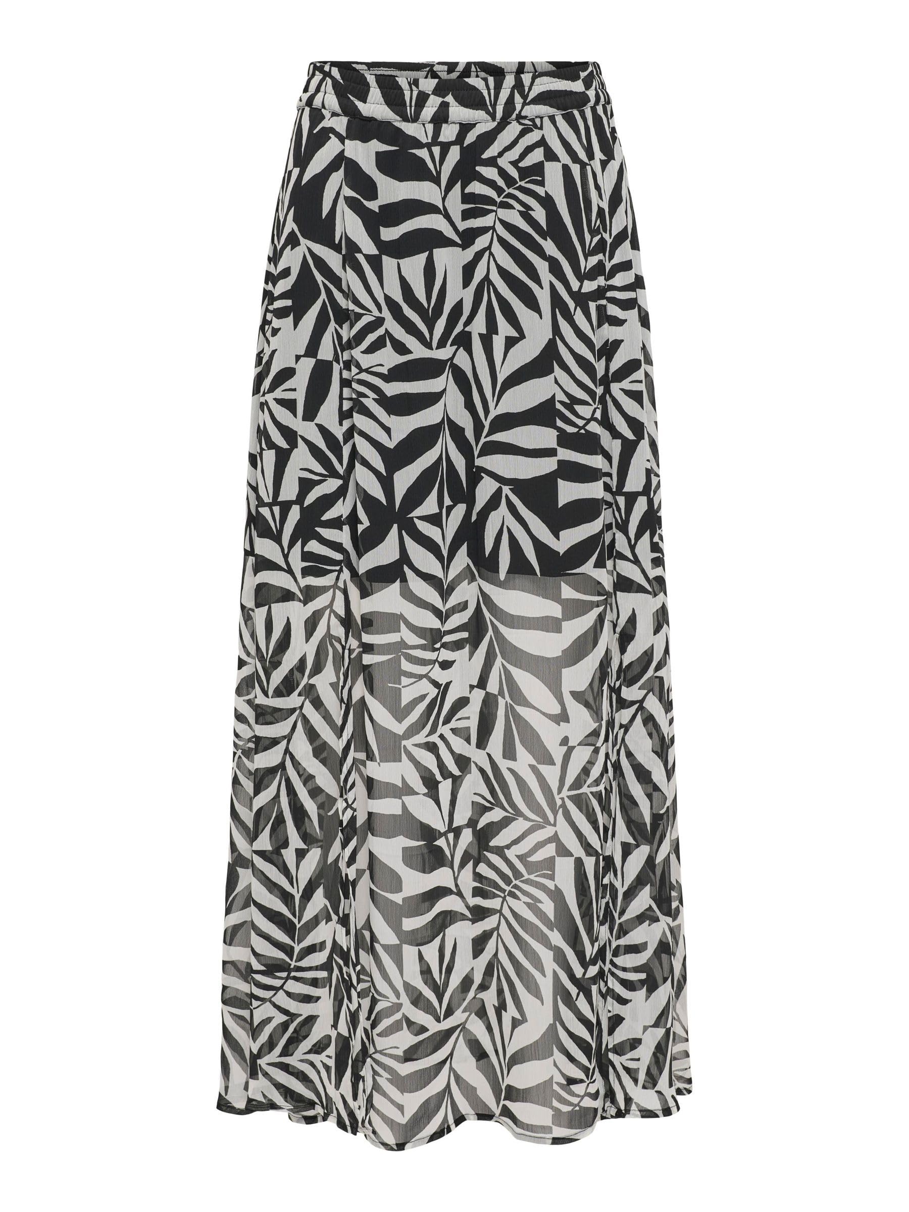 Onlasta Life Slit Ankel Skirt WVN, Black, M