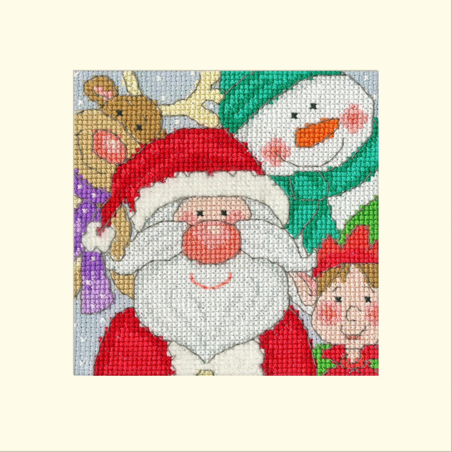 Bothy Threads Counted Cross Stitch Christmas Card Kit - Jolly Times