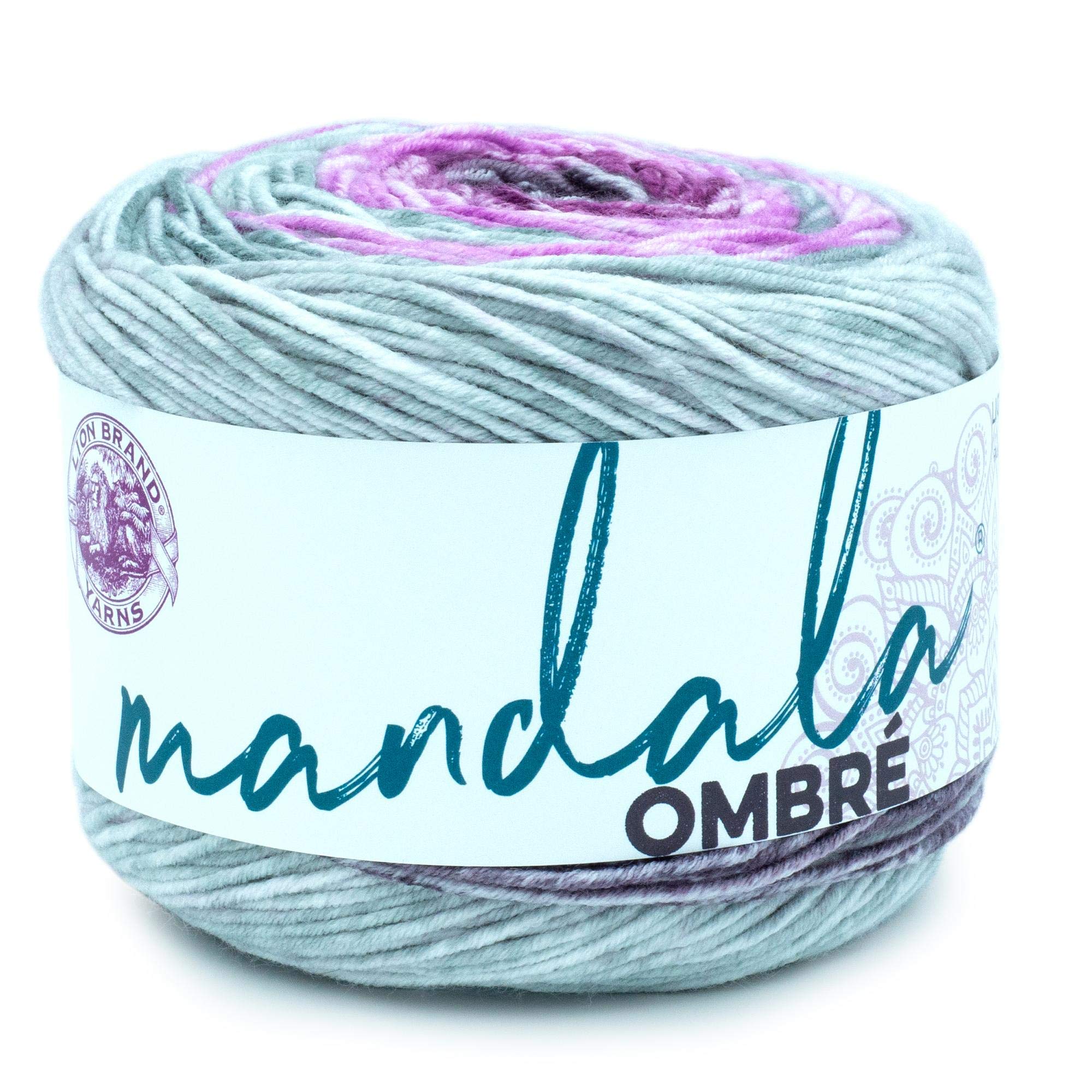 Lion Brand Yarn Mandala Ombre Multicolor Yarn for Knitting, Crochet, and Crafts, Joy, 1 Pack