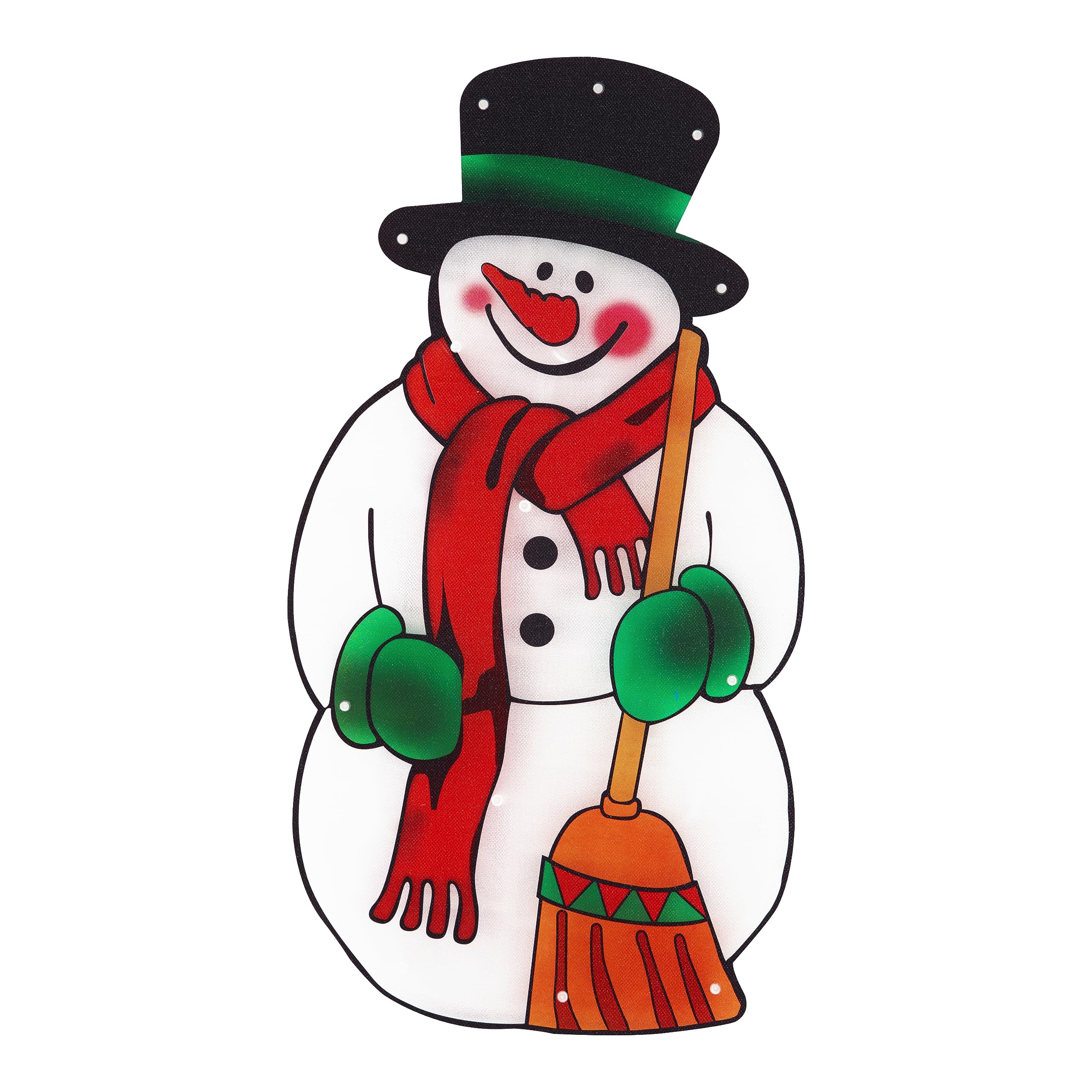 The Benross Christmas Workshop LED Snowman Metallic Silhouette Light, White