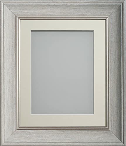 Frame Company Drummond Pale Grey Photo Frame, Ivory Mount, 6x4 for 5x3 inch, fitted with perspex