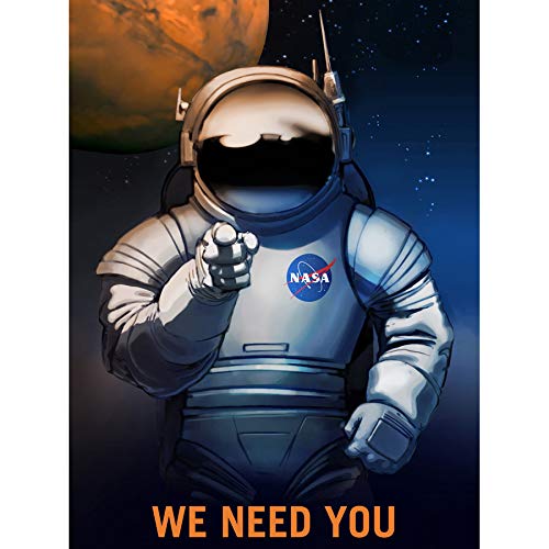 Wee Blue Coo NASA Space Job Advert We Need You Unframed Wall Art Print Poster Home Decor Premium