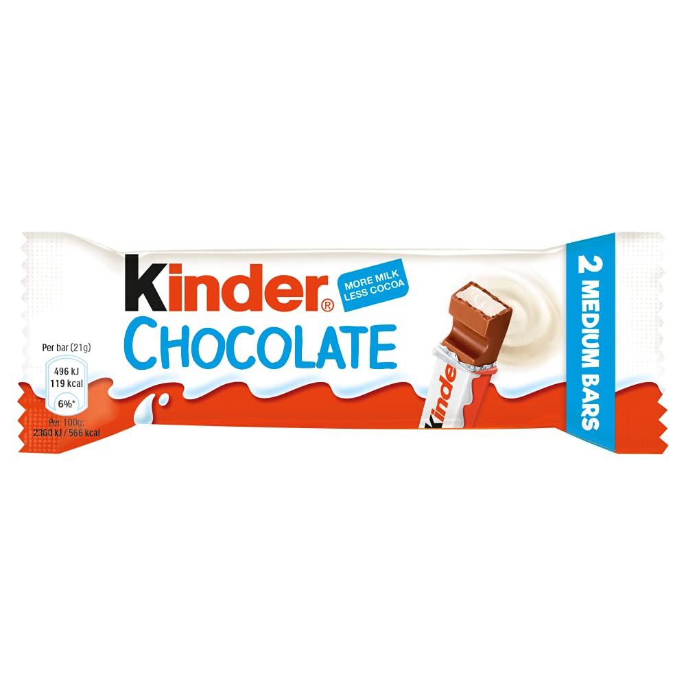 Kinder Milky Chocolate Medium Bars, 42 g