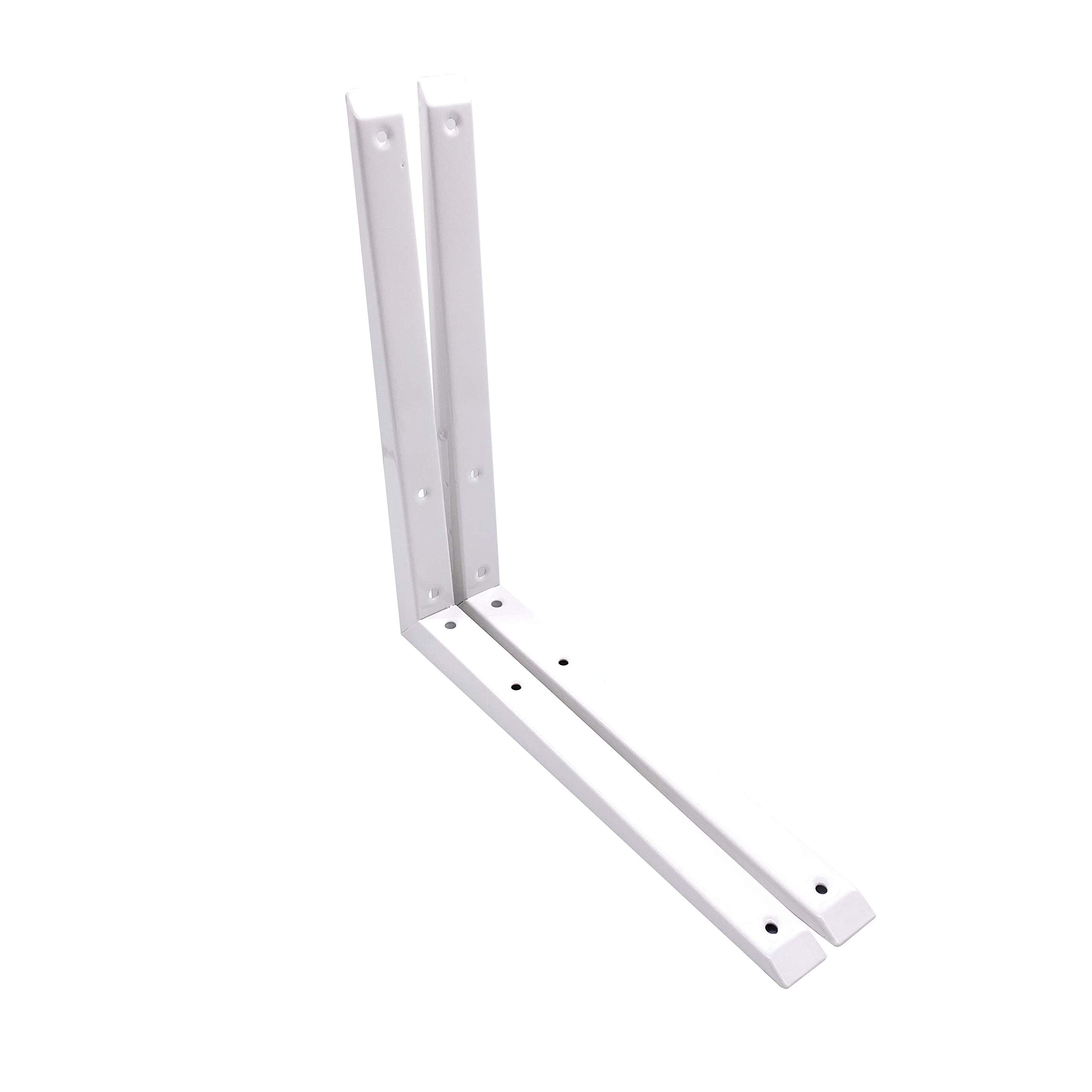 Strong Shelf Bracket Mitre Reinforced Pattern 350 x 350mm White Pack of 2 EAI Brand