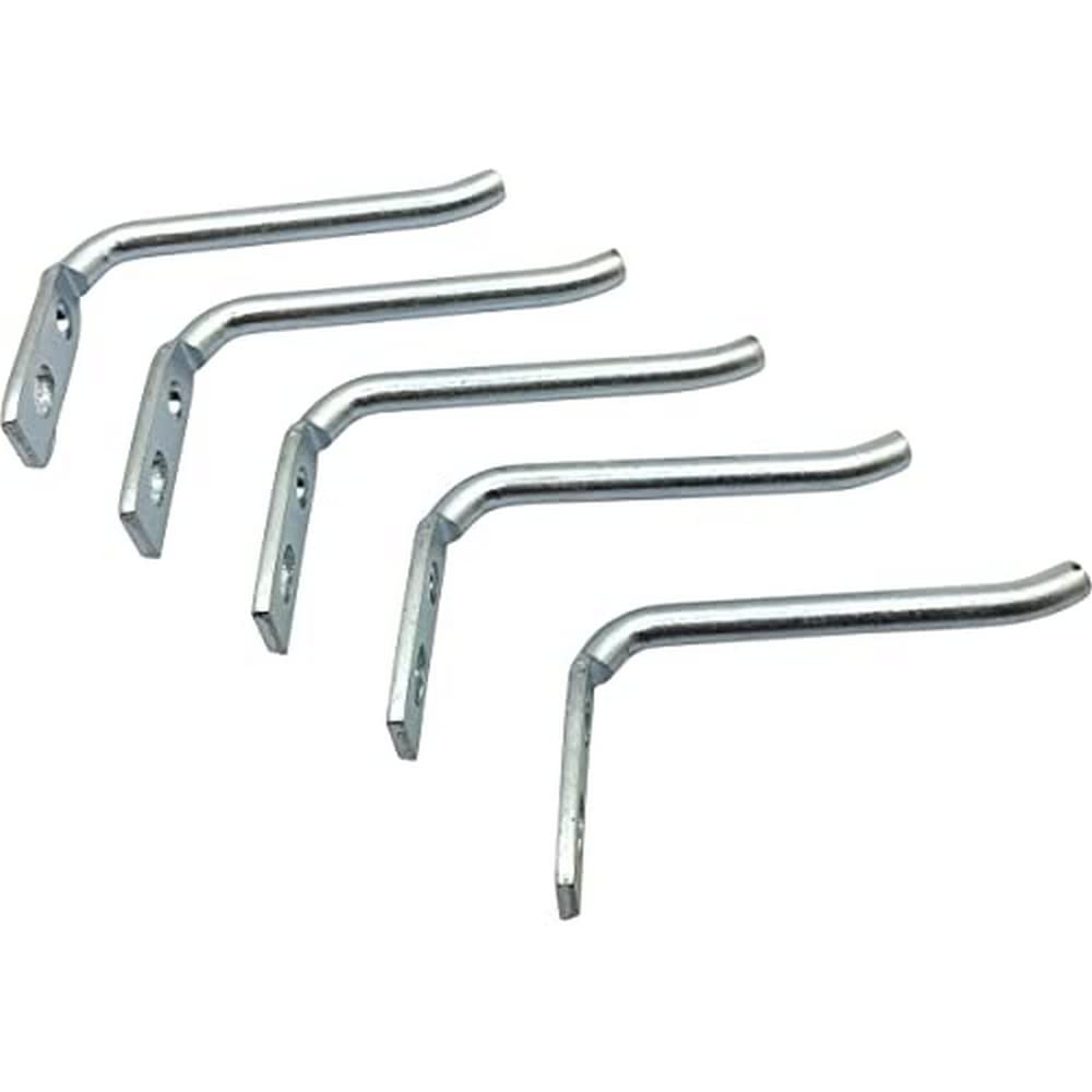 HOME IT® Work Straight Hooks for Tool Board – Steel Tool Pegboard Hooks 3x5 cm – Heavy-Duty Wall Hooks for Garage & Workshop – Includes Screws – 5-Pack