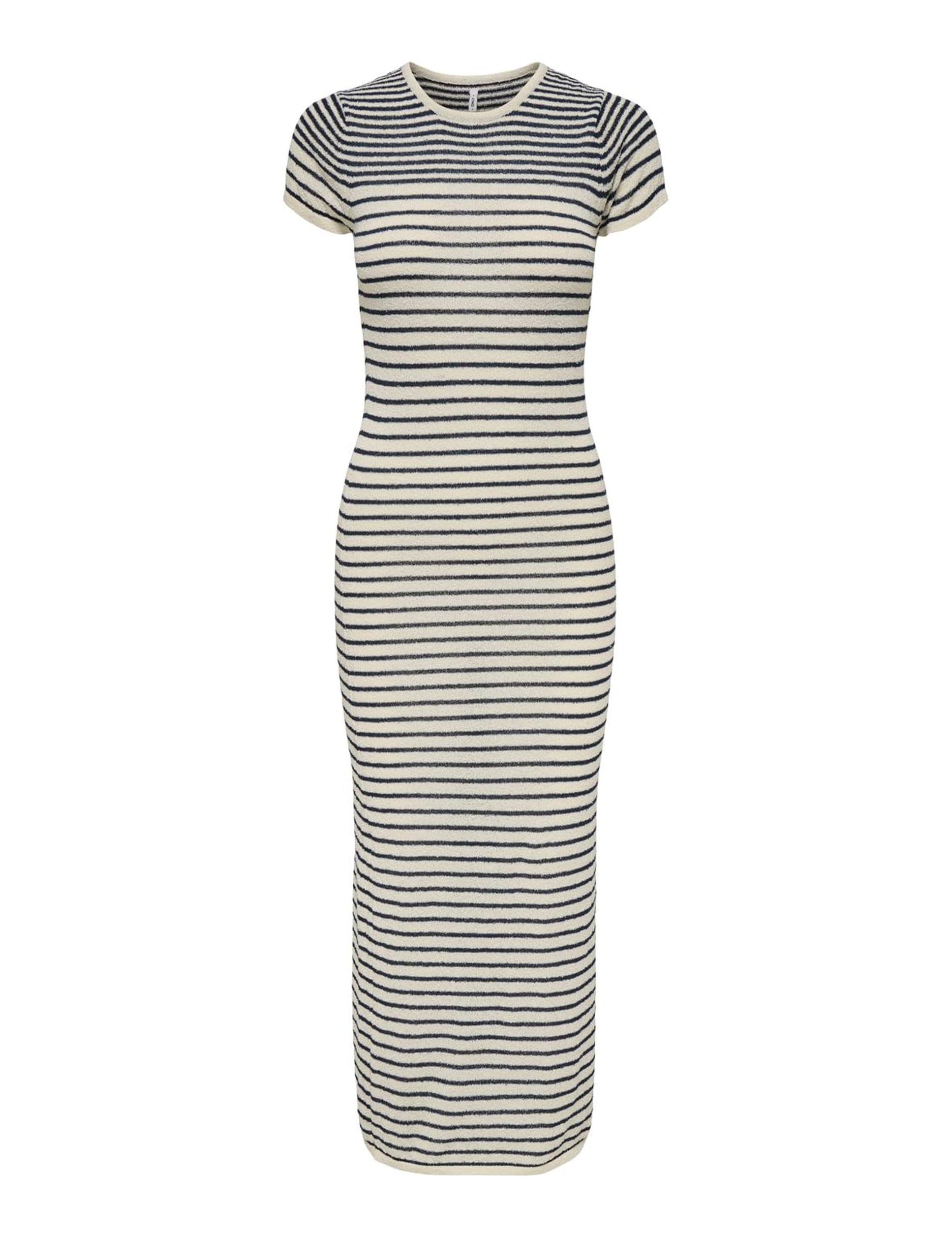 Onlmia SS O-Neck Dress CC KNT, Egret, S