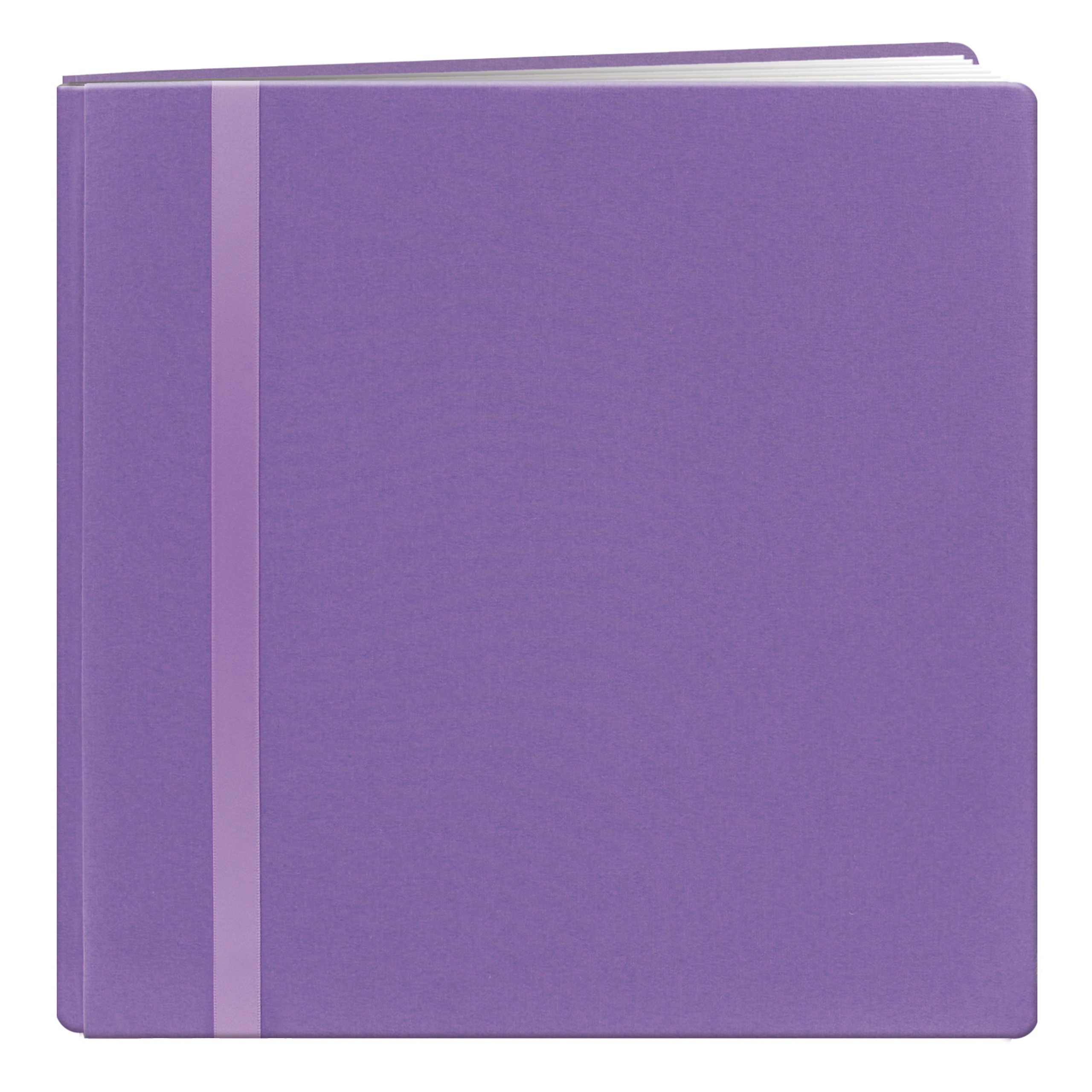 Pioneer Snapload 12x12 Fabric Ribbon Scrapbook, Purple, Paper