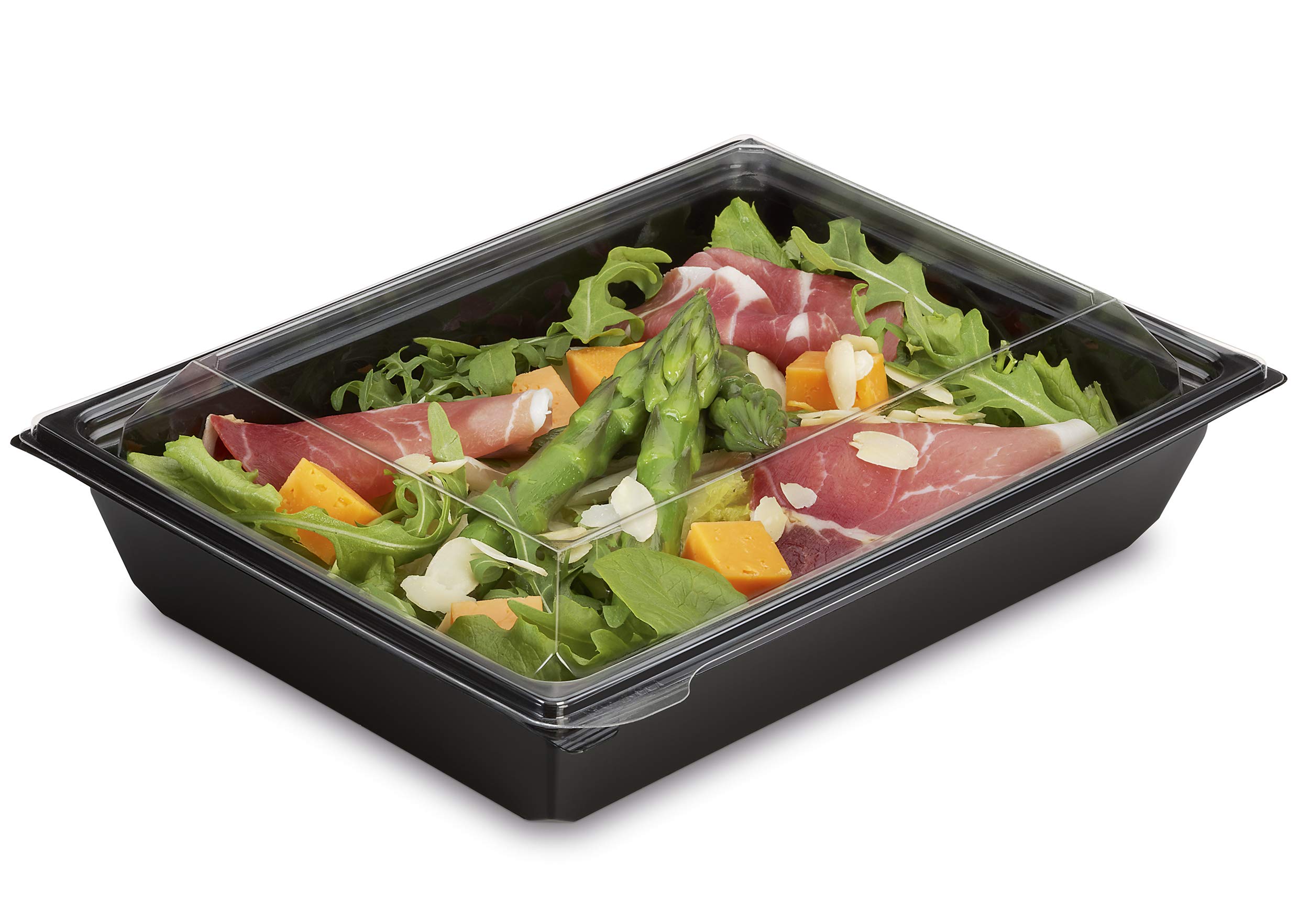 Guillin FR1201PN Raviers 1200 ml Black + RPET Lids