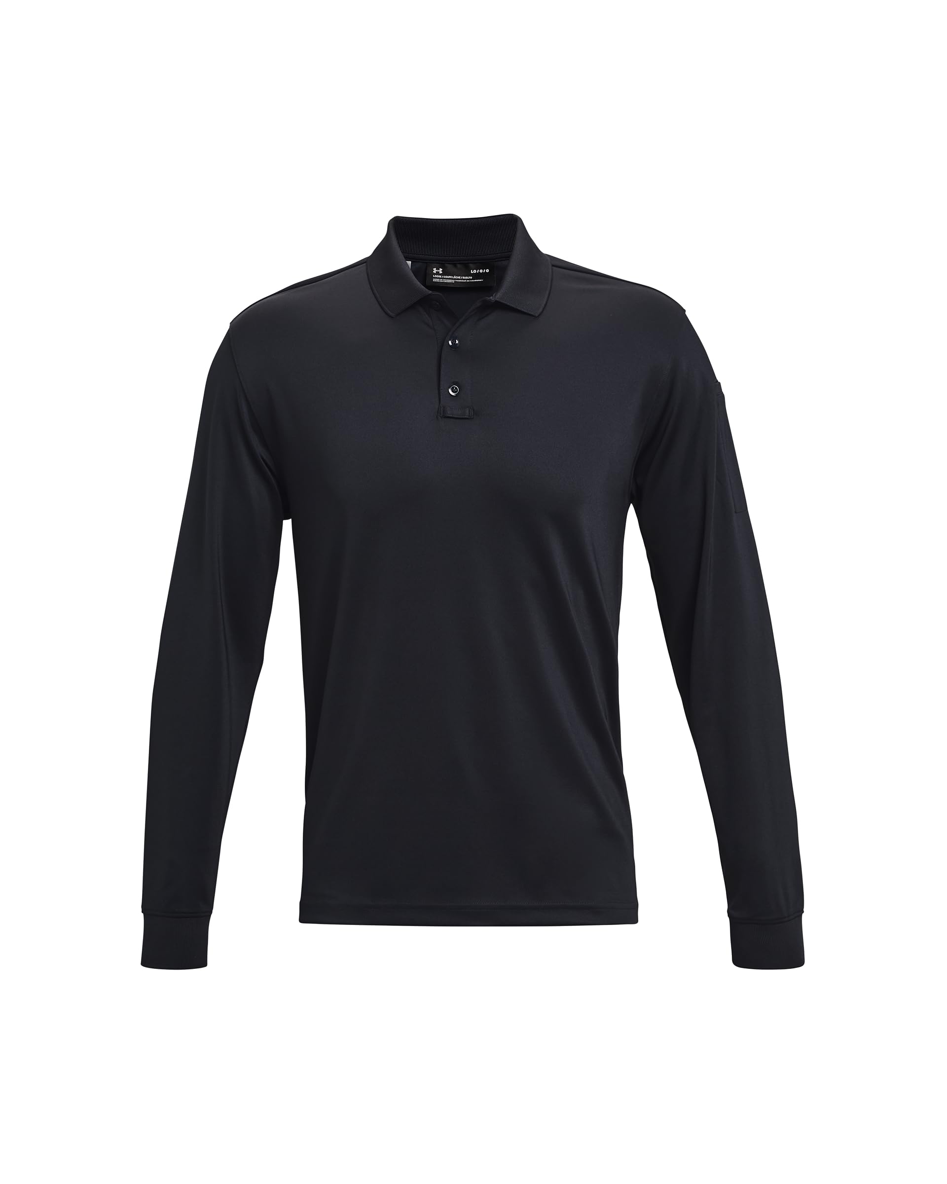 Under Armour Men's Tac Performance Polo LS 2.0, Long-Sleeved Polo Shirt with 4-Way Stretch Construction, Breathable and Fast-Drying Men's Polo Top Dark Navy Blue