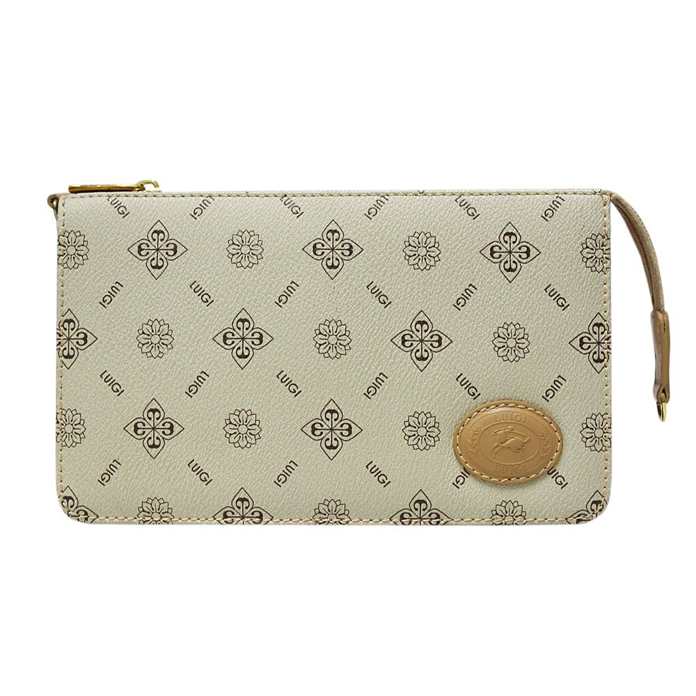 Luigi's Women's Clutch Bag - Elegant Clutch with Zip Pouch for Money & Credit Cards, Compact Size 12 x 20.5 x 5 cm - Beige