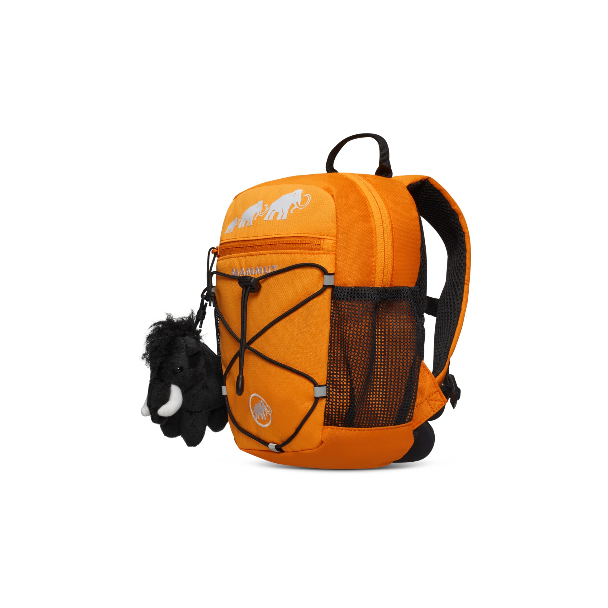 Mammut First Zip 16 | Hiking Backpack for Girls & Boys, For Kids Ages 2-9, With Cute Soft Toy | 16 l, Tangerine-Dark Tangerine