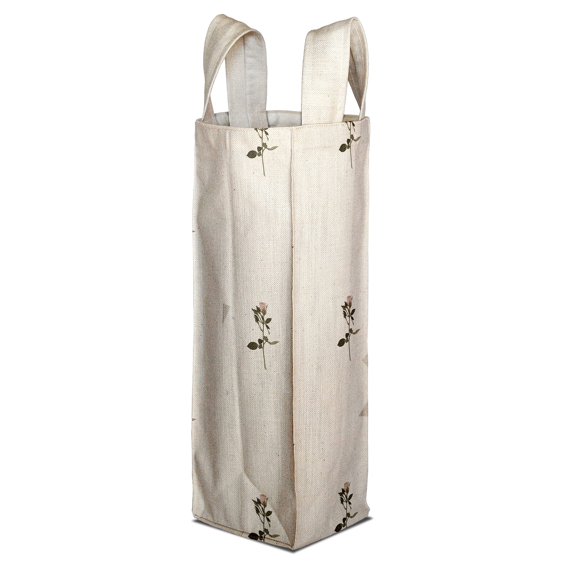 Bonamaison Digitally Printed 50% Cotton - 50% Polyester Wine Bag, Bottle Bag, Wine Bottle Covers, Wine Holder Bag, Size: 31 x 9 Cm