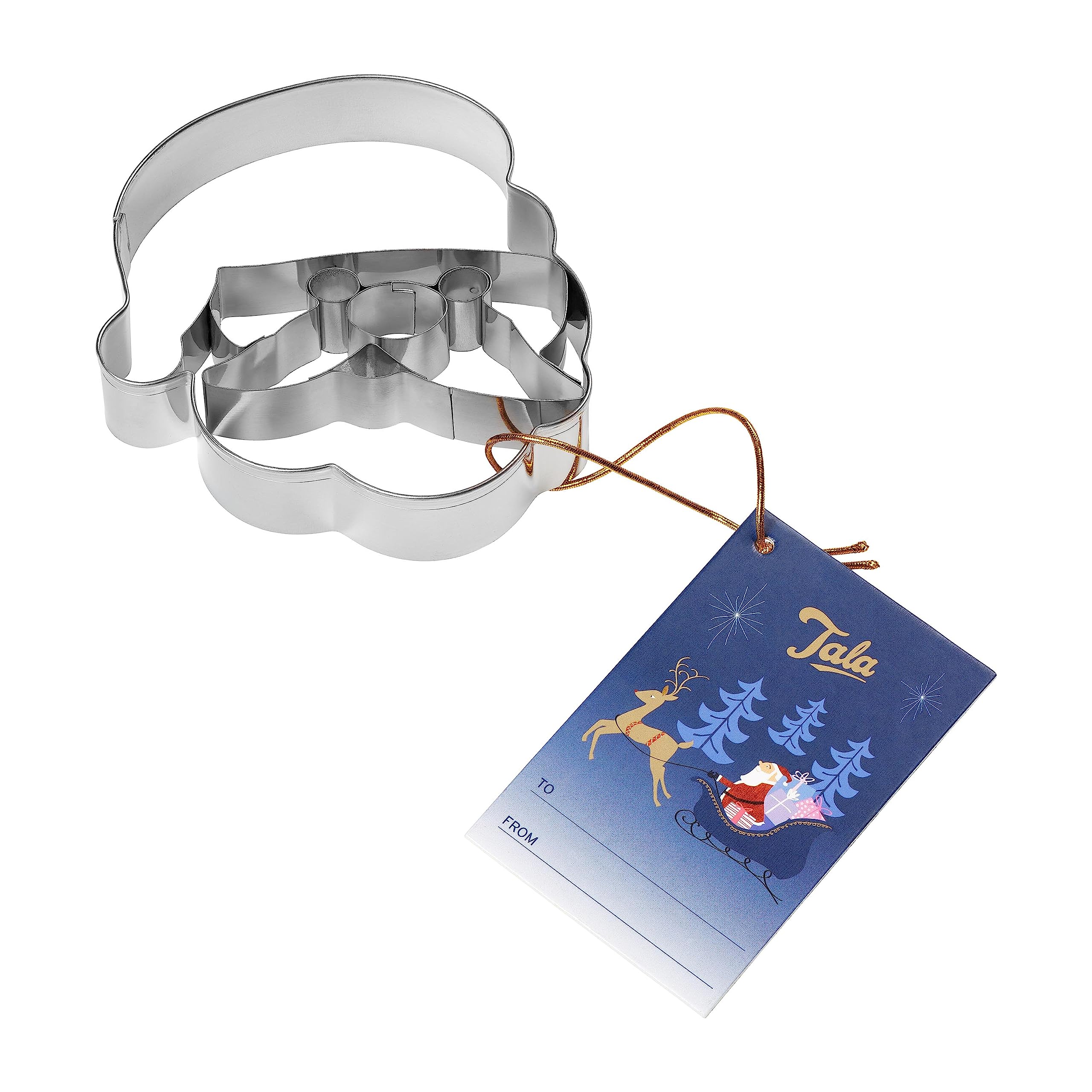 Tala Christmas Santa Cutter, Detailed Biscuit Cutter for Baking, Perfect for Fondant and Dough, Stainless Steel Cutter