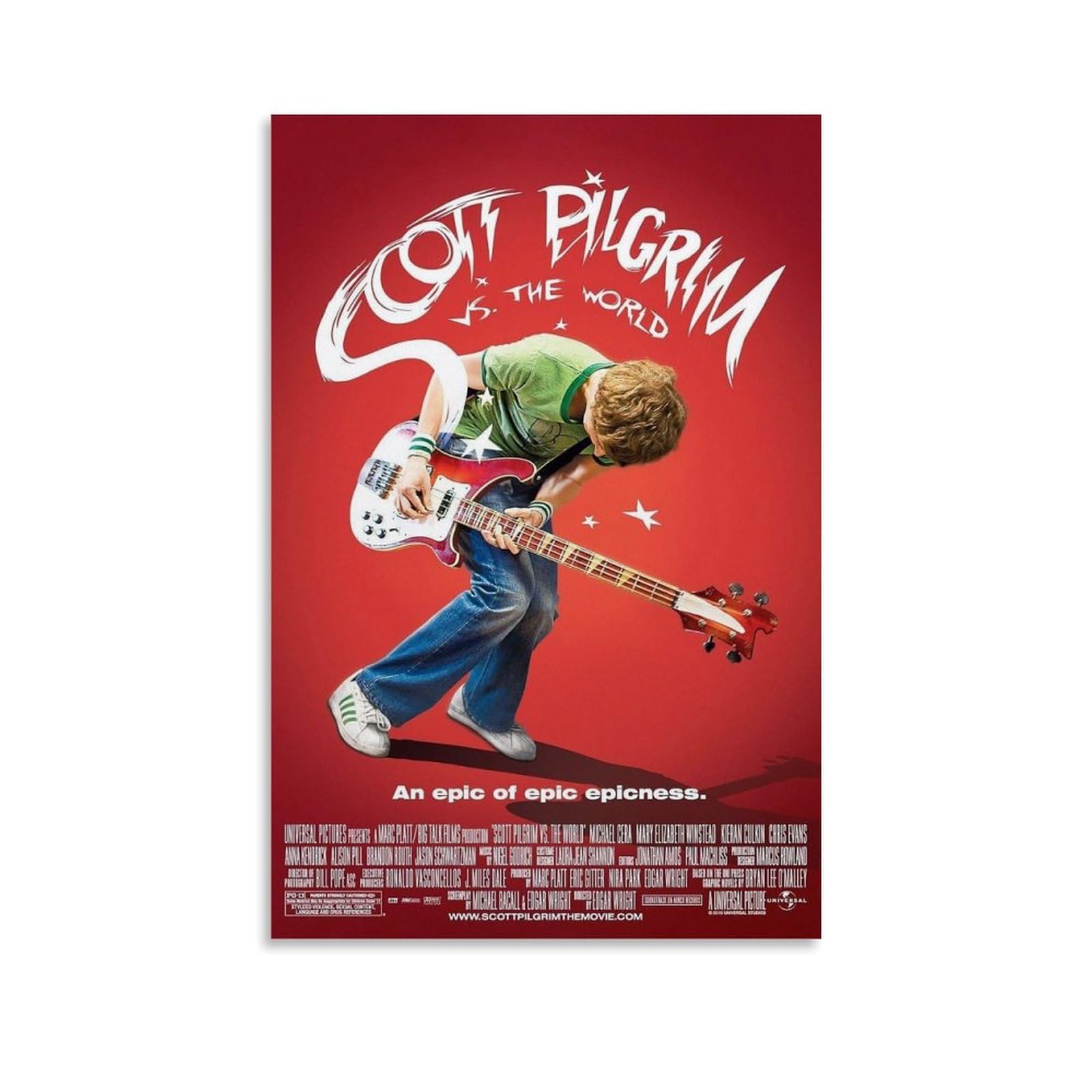 Classic Scott Pilgrim Poster Vintage Movie Cover Music Posters for Room Aesthetic Canvas Wall Art Bedroom Decor12x18inch(30x45cm)