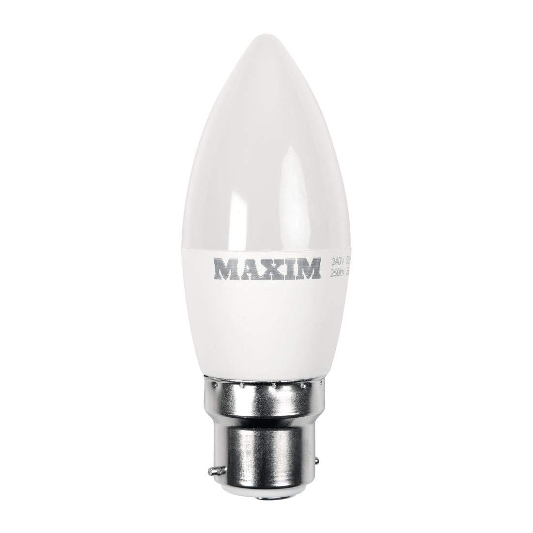 Maxim LED Candle Bayonet Cap (BC) Bulbs, B22, 6 W, Warm White 009778
