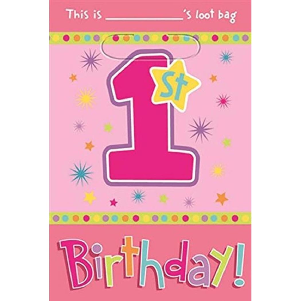 Amscan International Hugs and Stitches Girl Loot Bags, Pack of 8