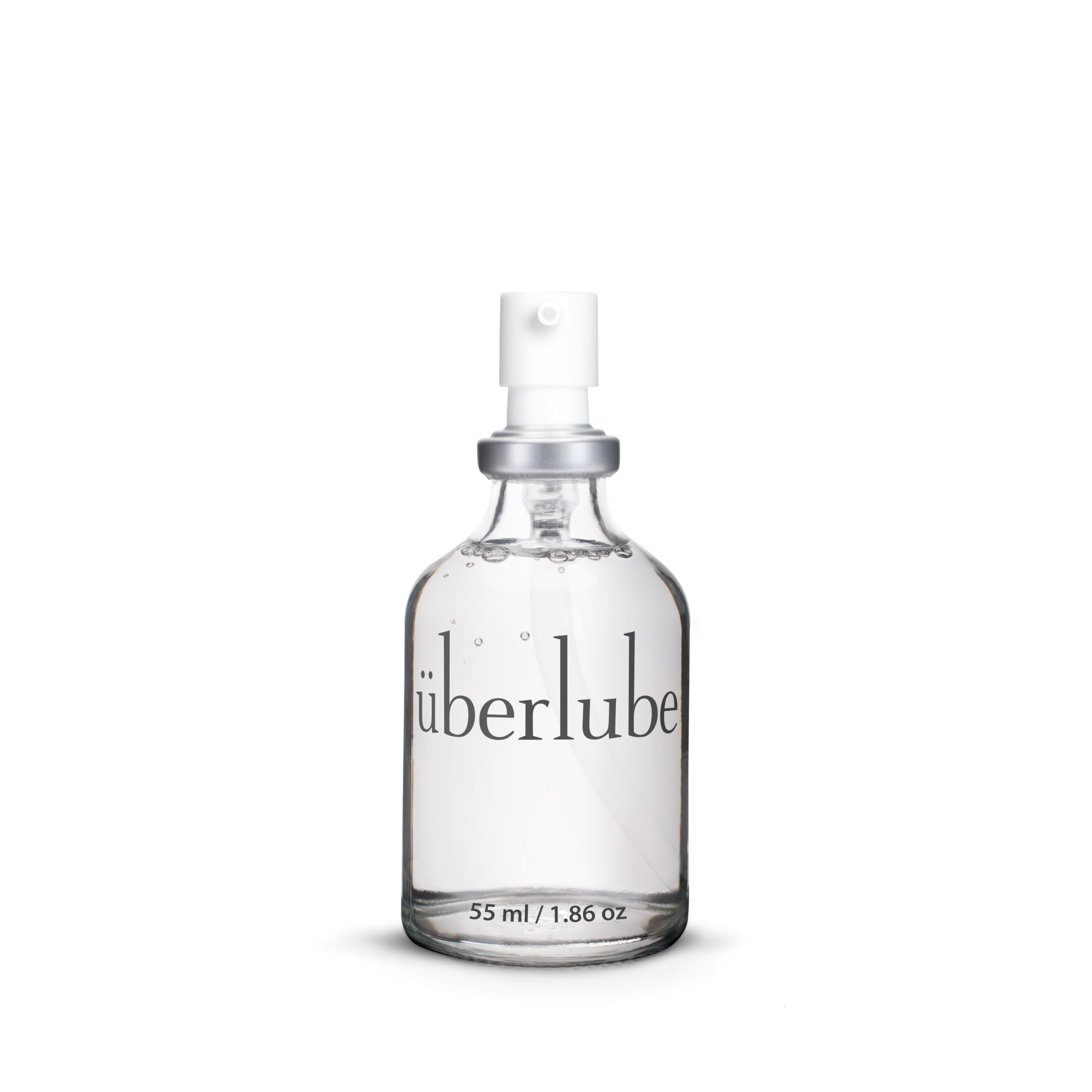 Überlube Luxury Lubricant | Latex-Safe Natural Silicone Lube with Vitamin E | Unscented, Flavorless, Zero Residue, Works Underwater - 55ml